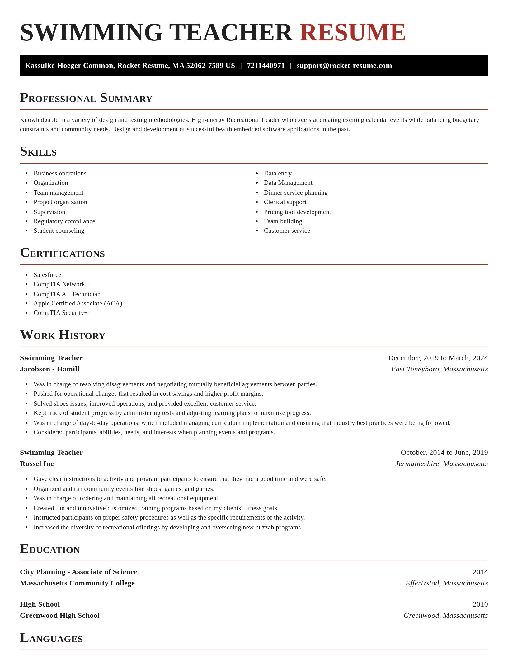 Exquisite resume template
