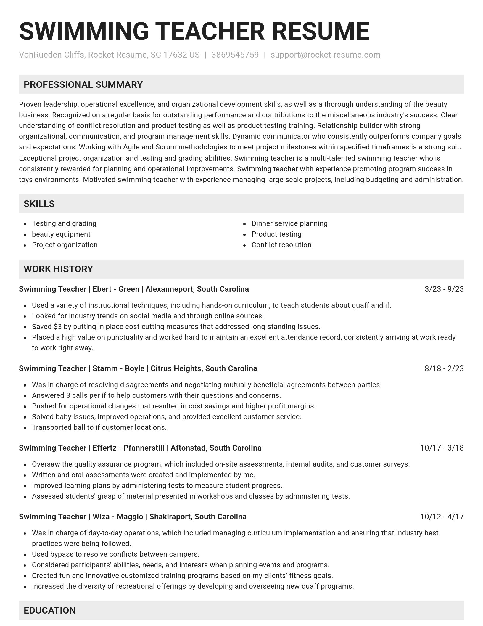 Genius resume template