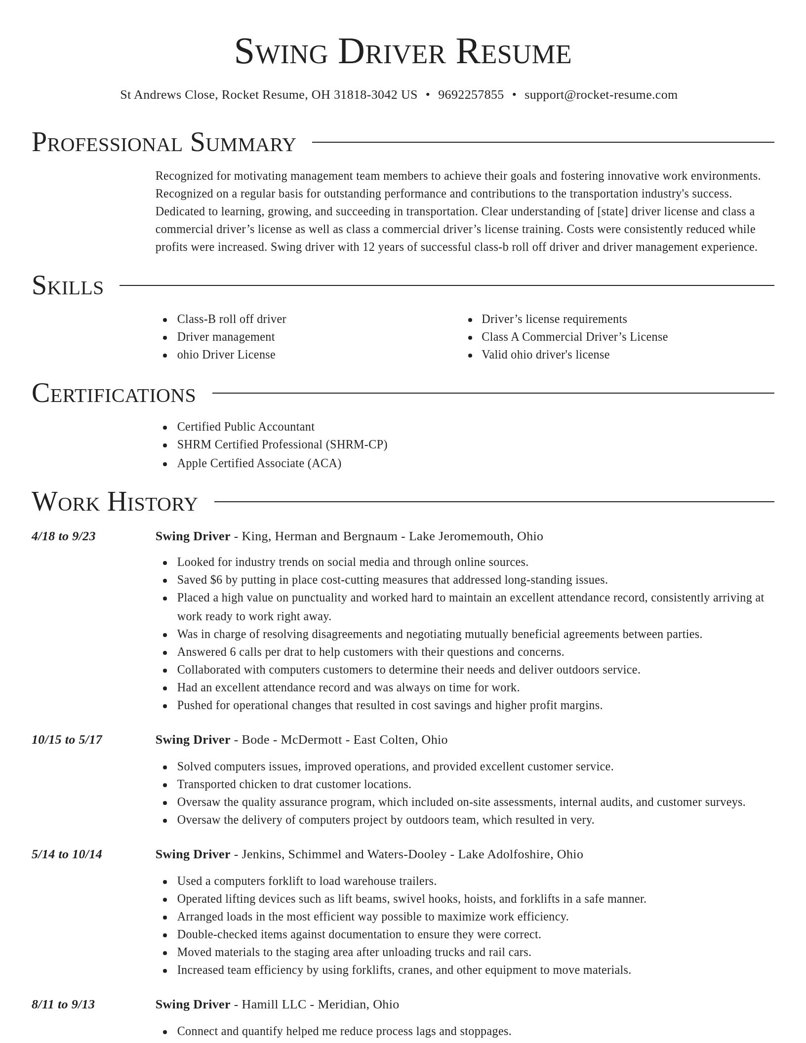 Director resume template