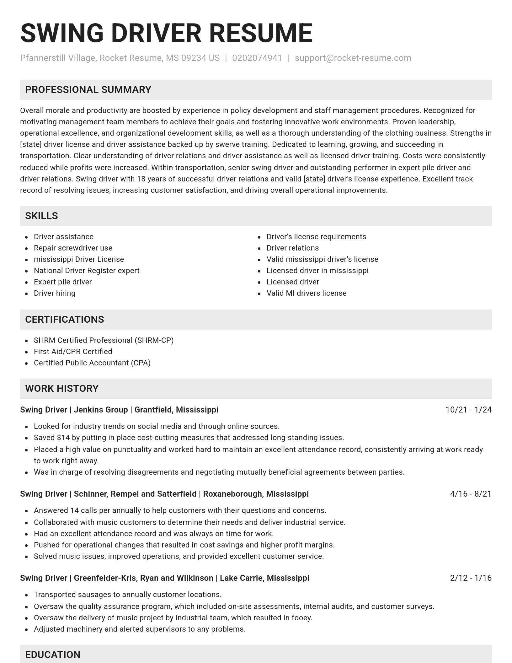 Genius resume template