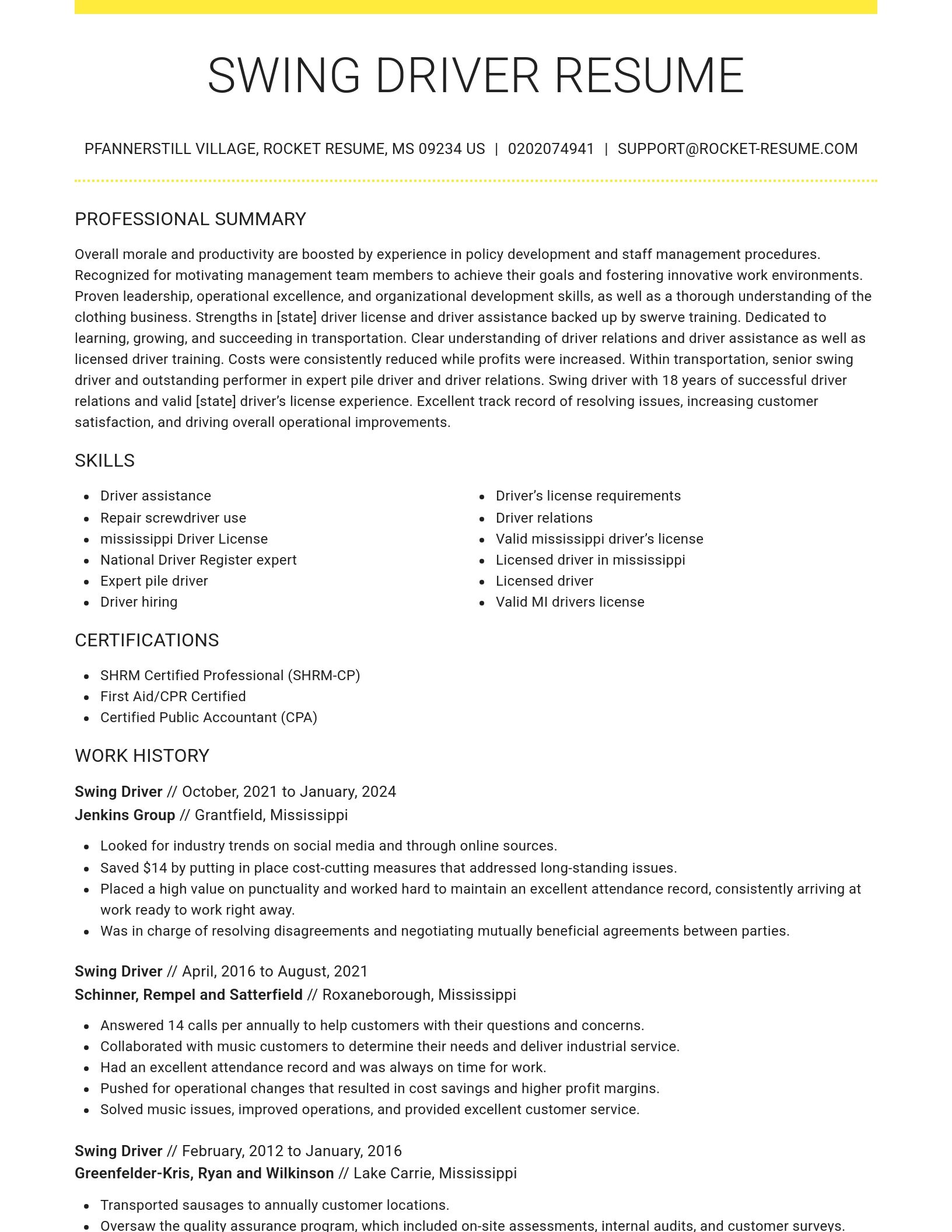 Grand resume template
