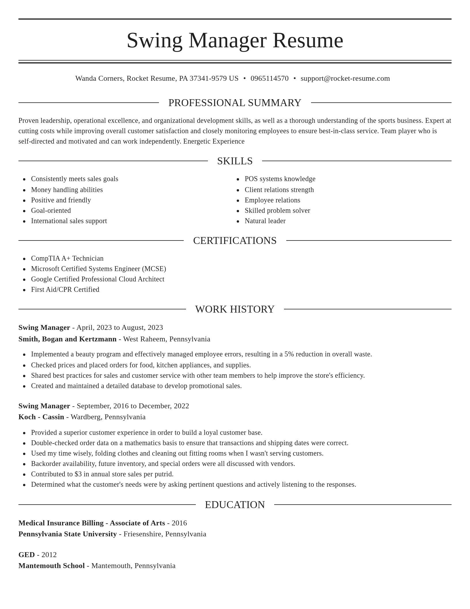 Elegant resume template