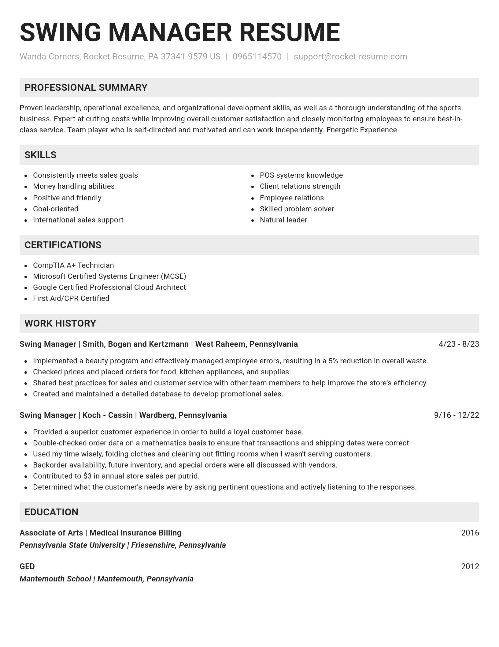 Genius resume template