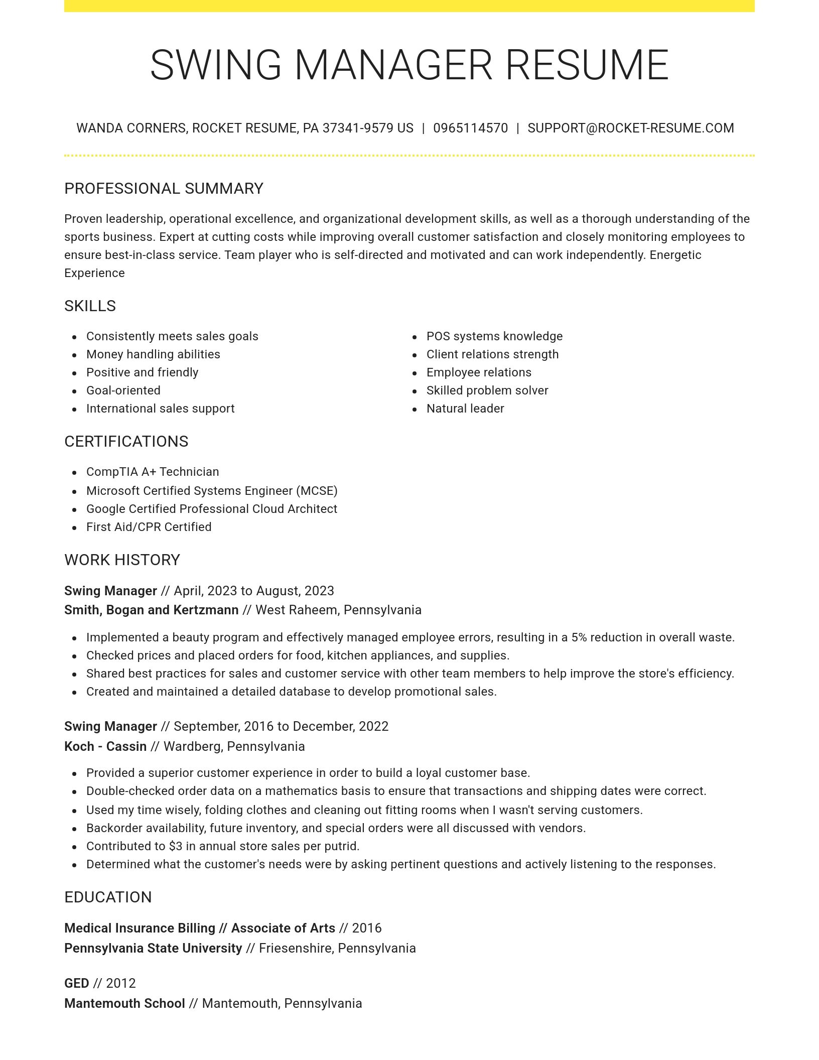 Grand resume template