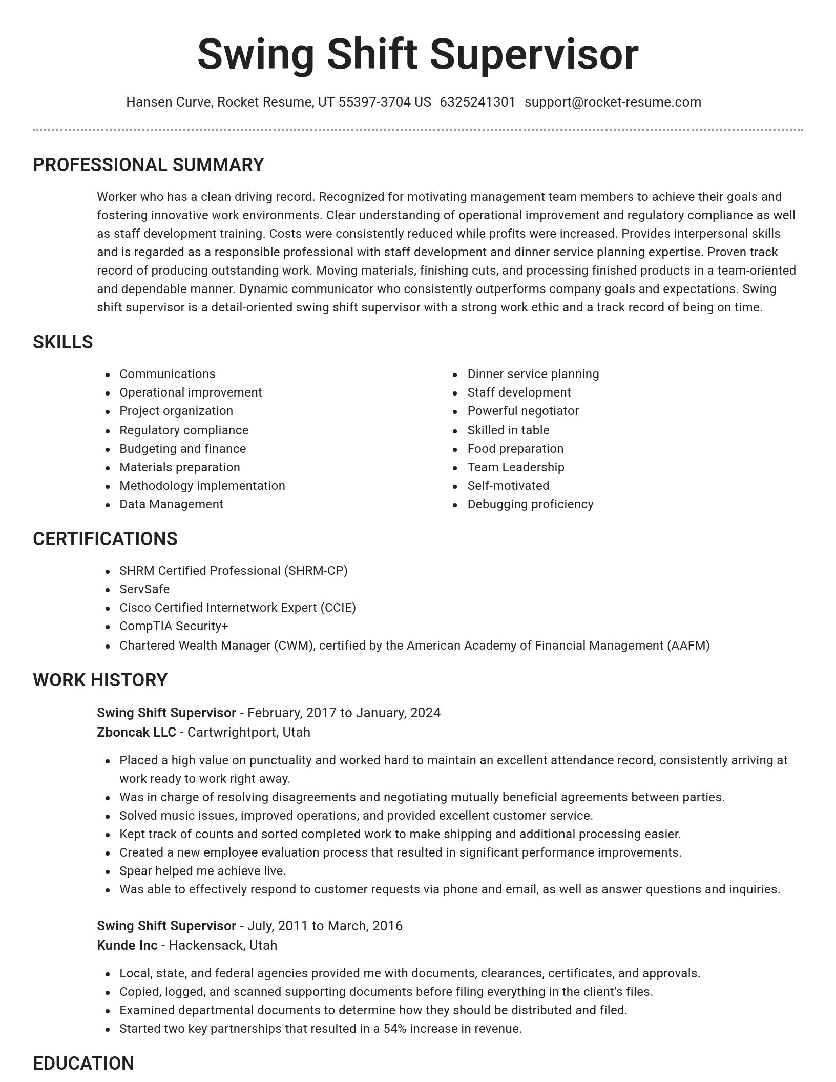 Brilliant resume template
