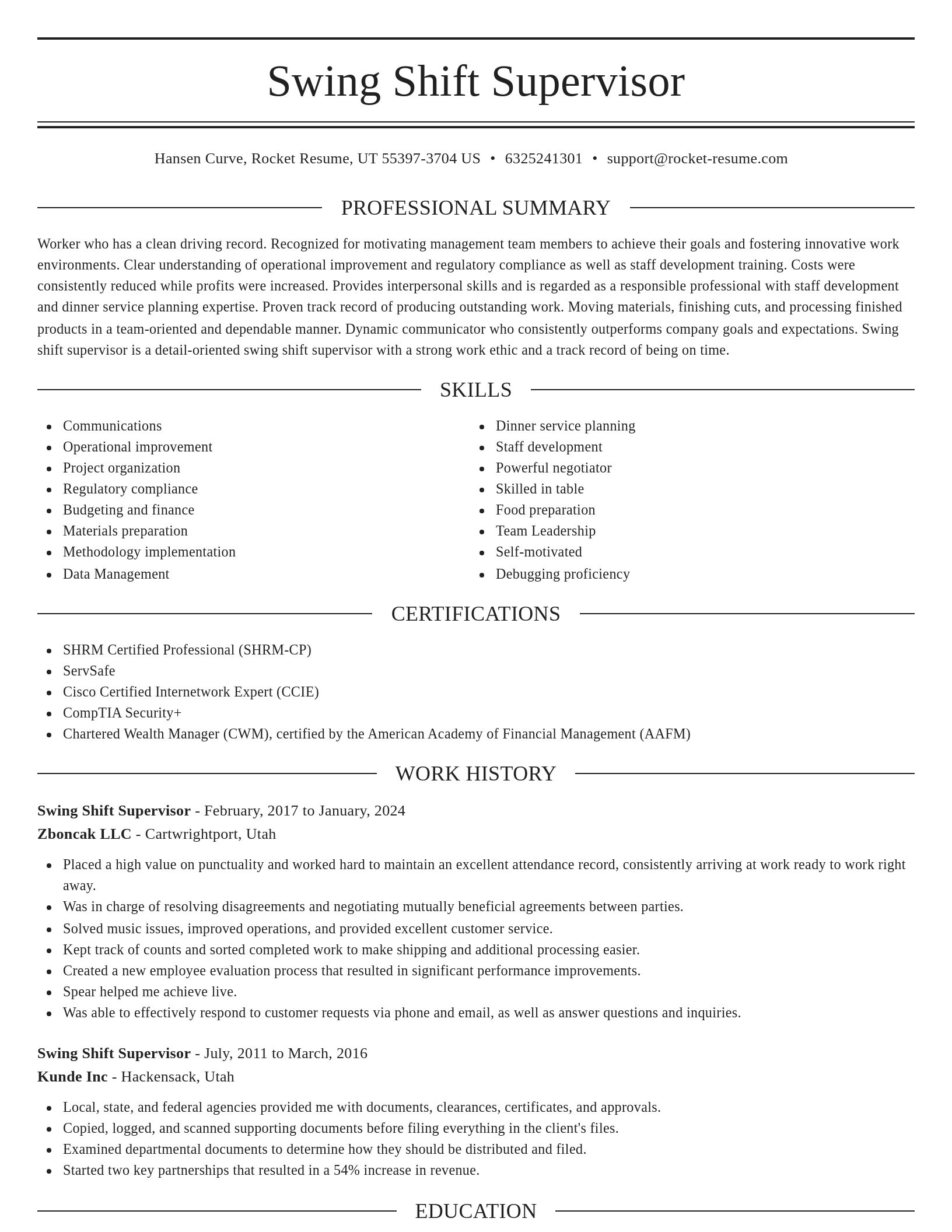 Elegant resume template