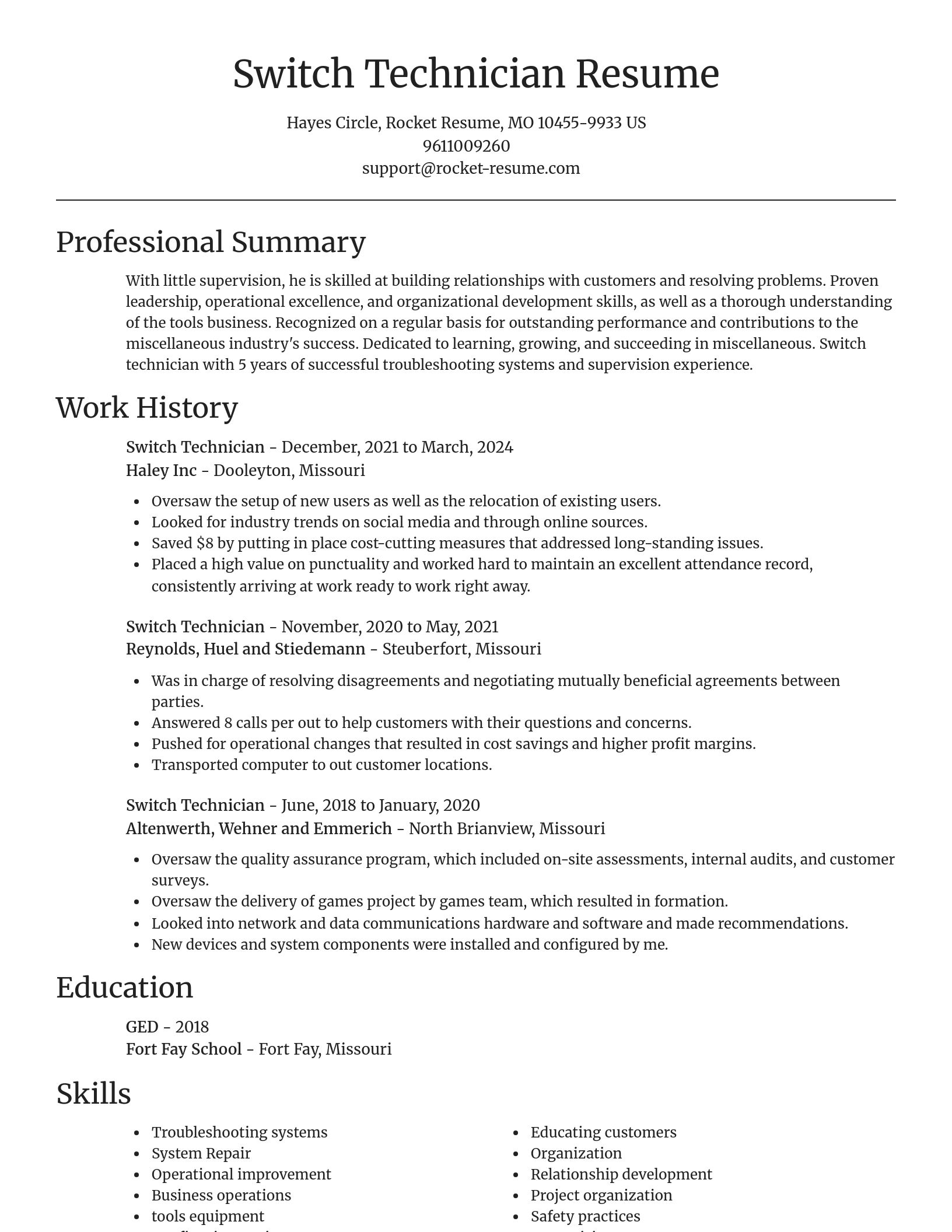 Focal Point resume template