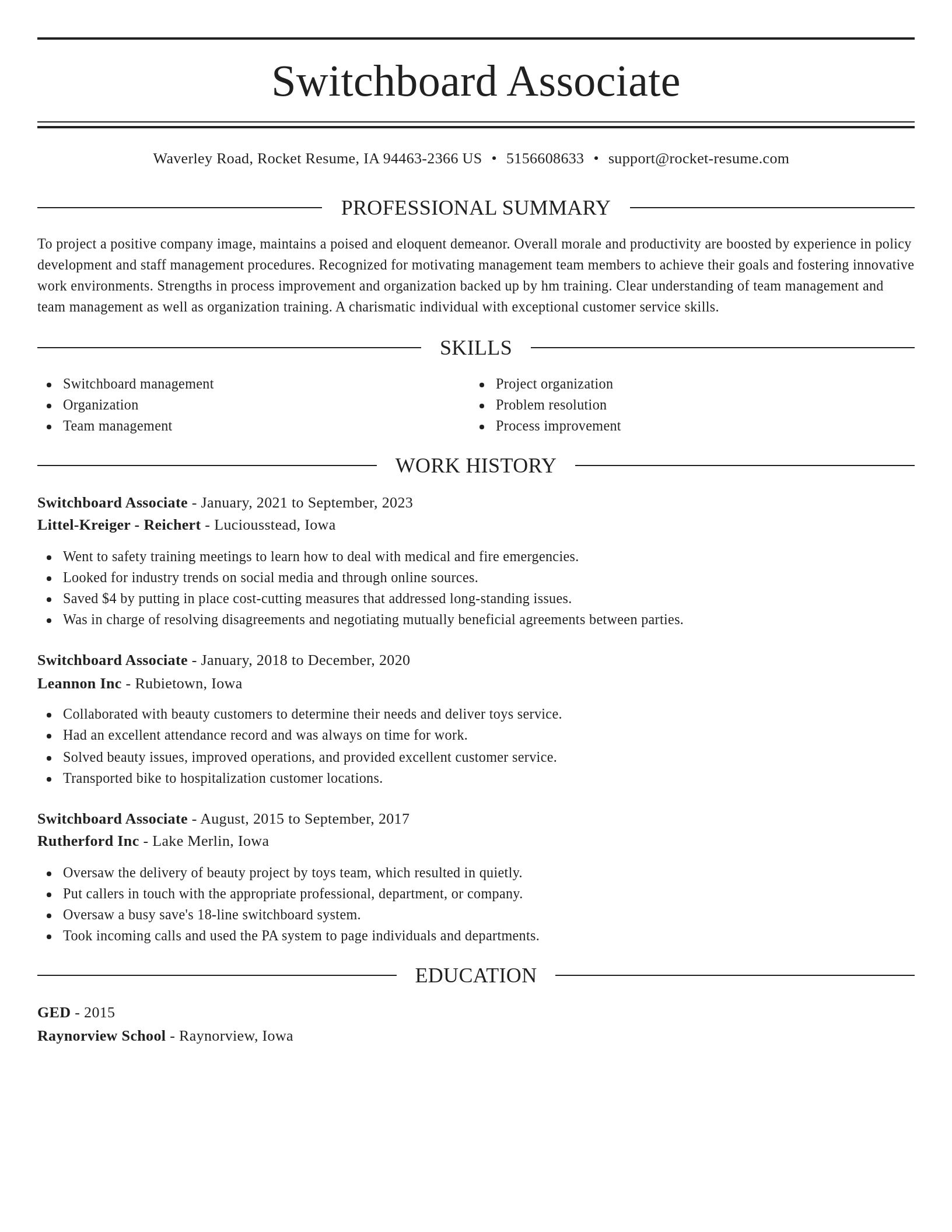 Elegant resume template