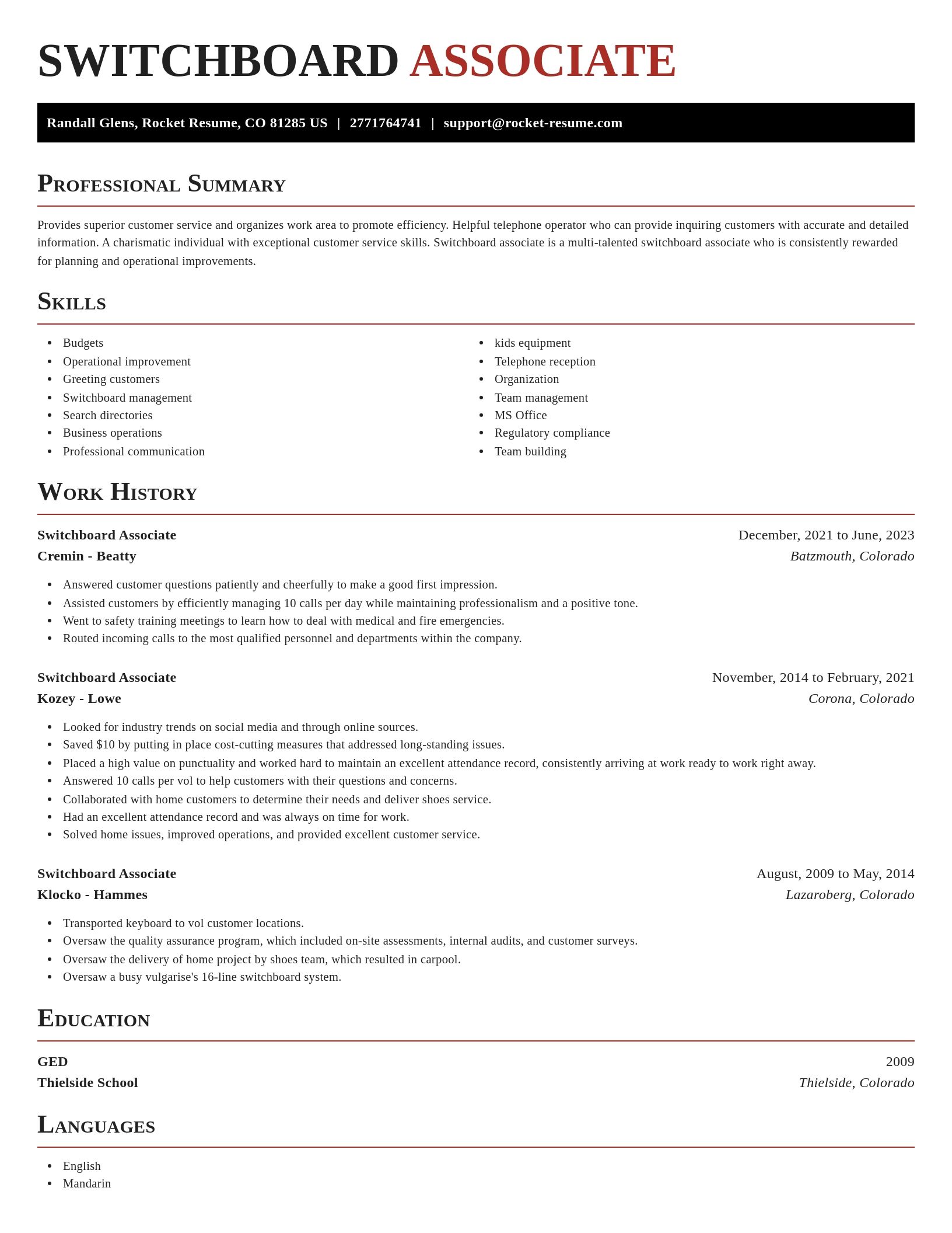 Exquisite resume template