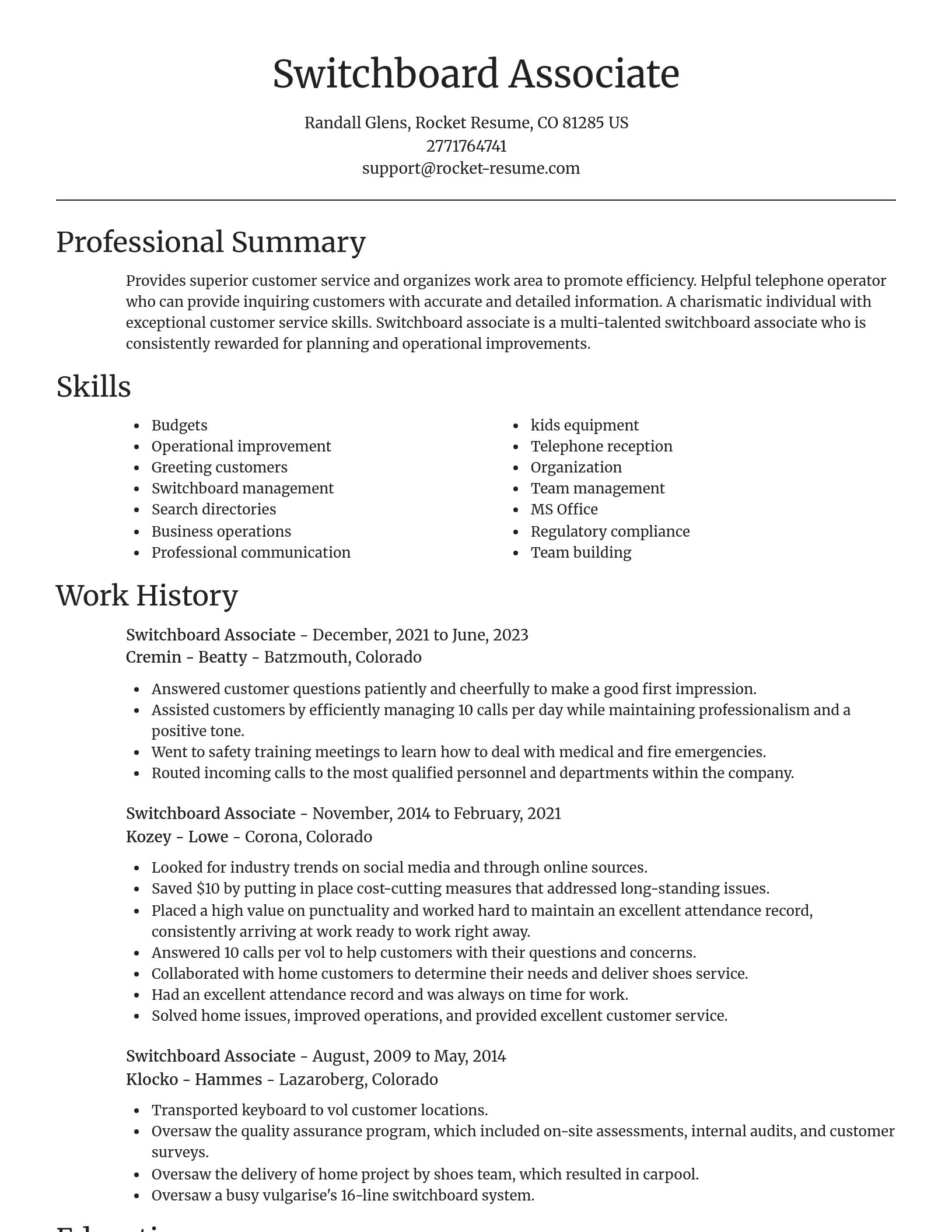 Focal Point resume template