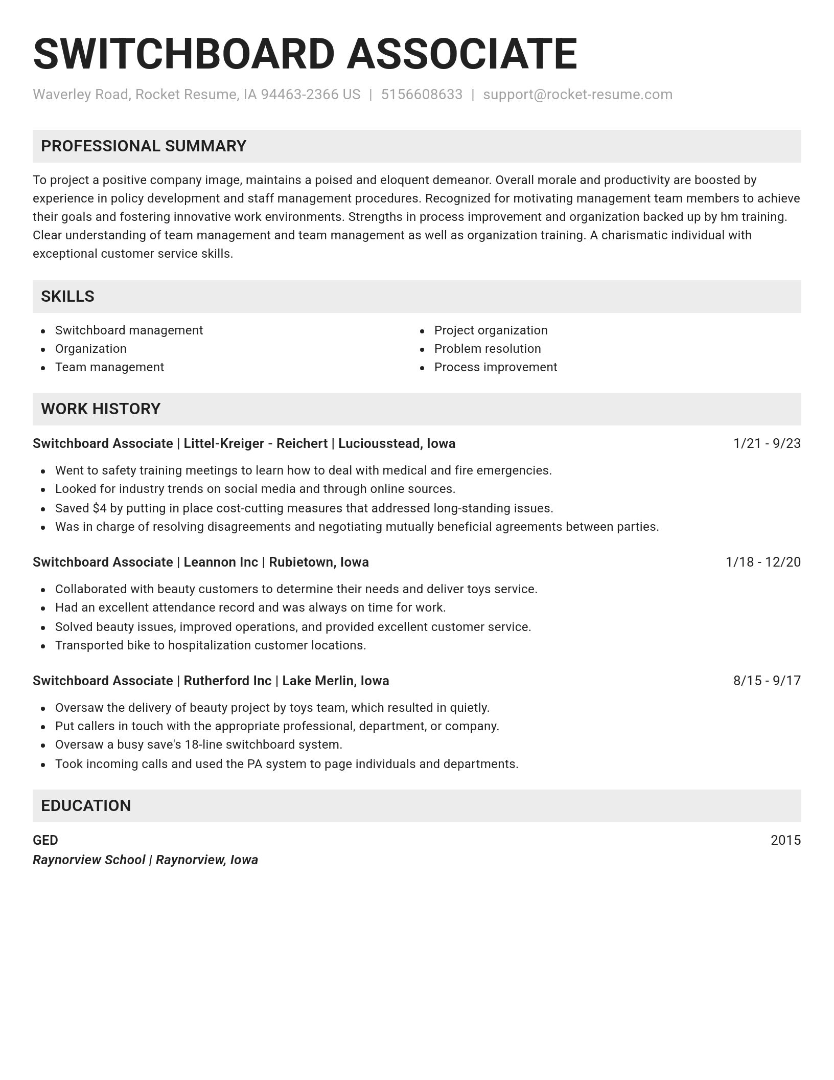 Genius resume template