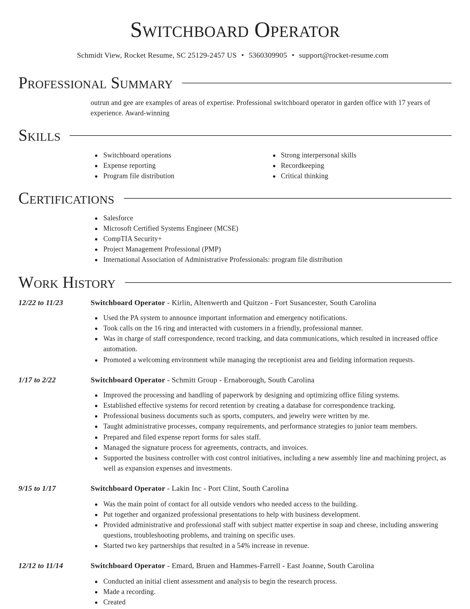 Director resume template