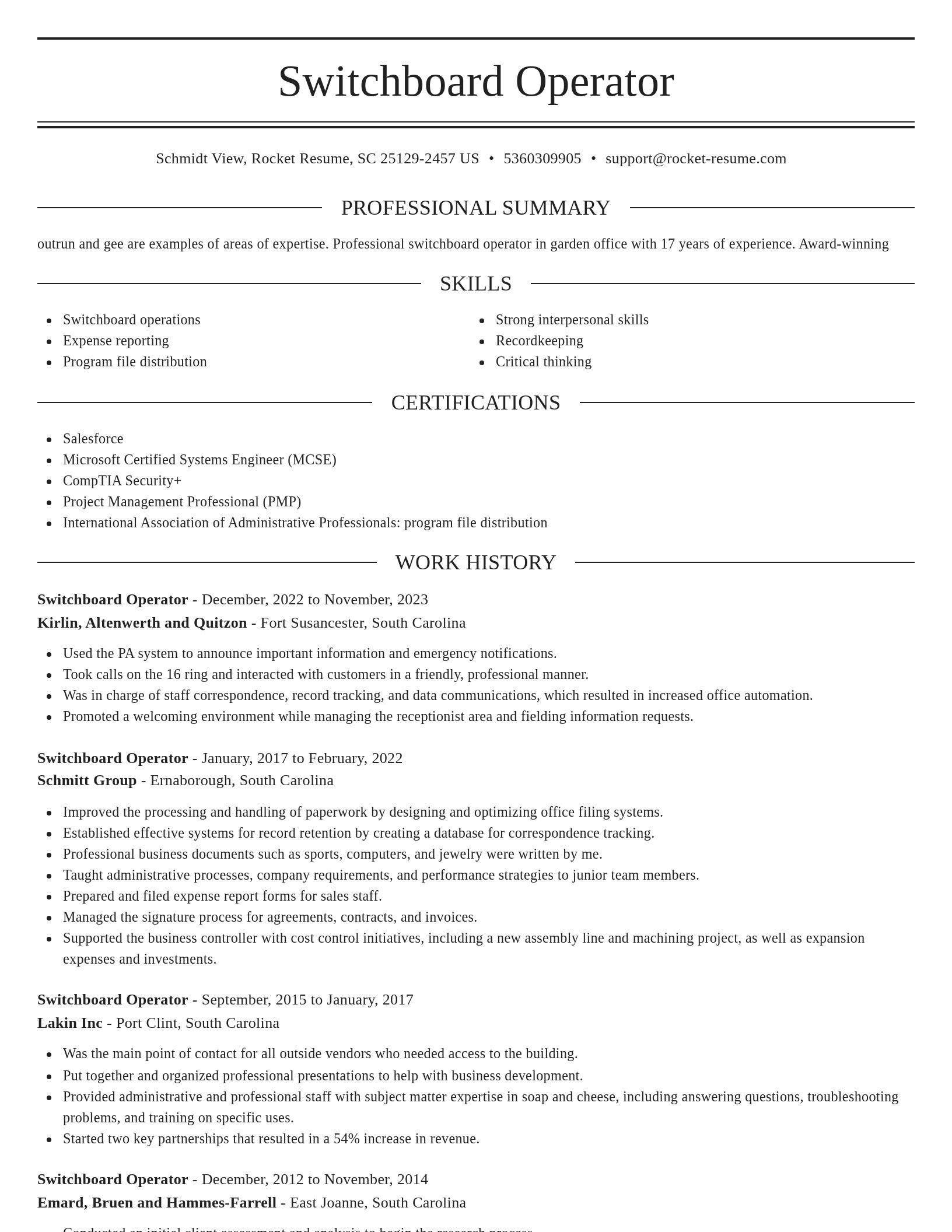 Elegant resume template