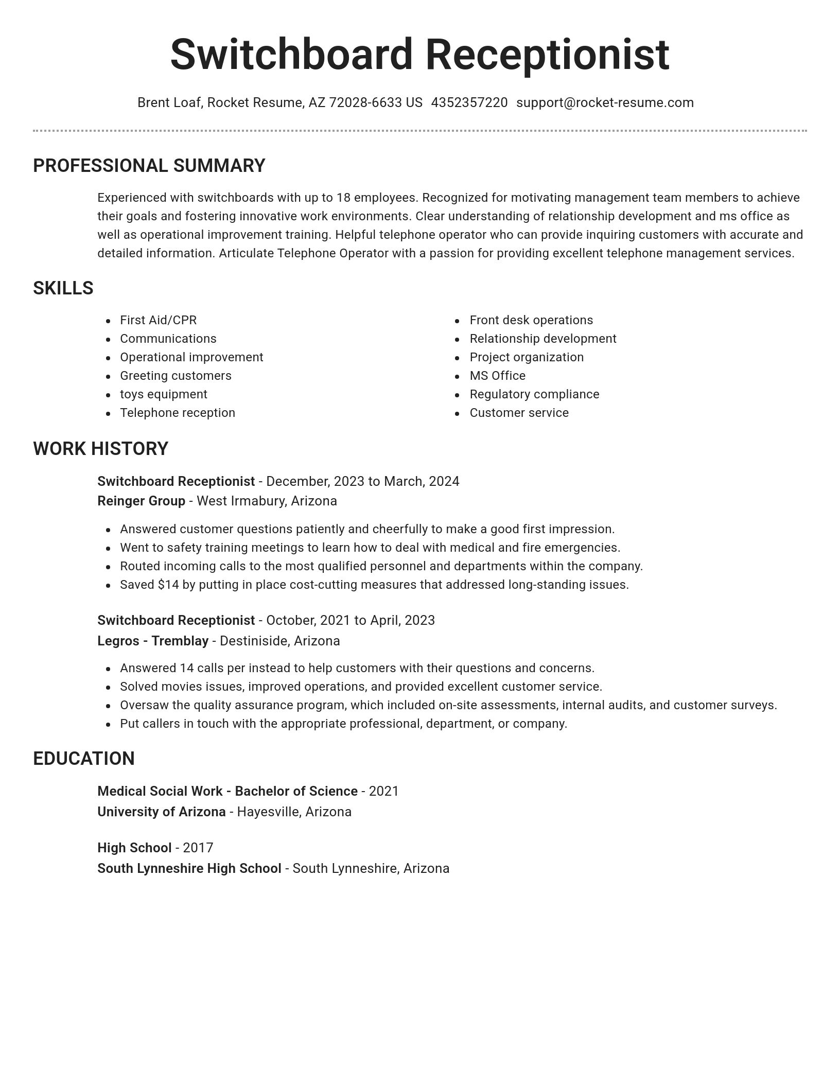 Brilliant resume template