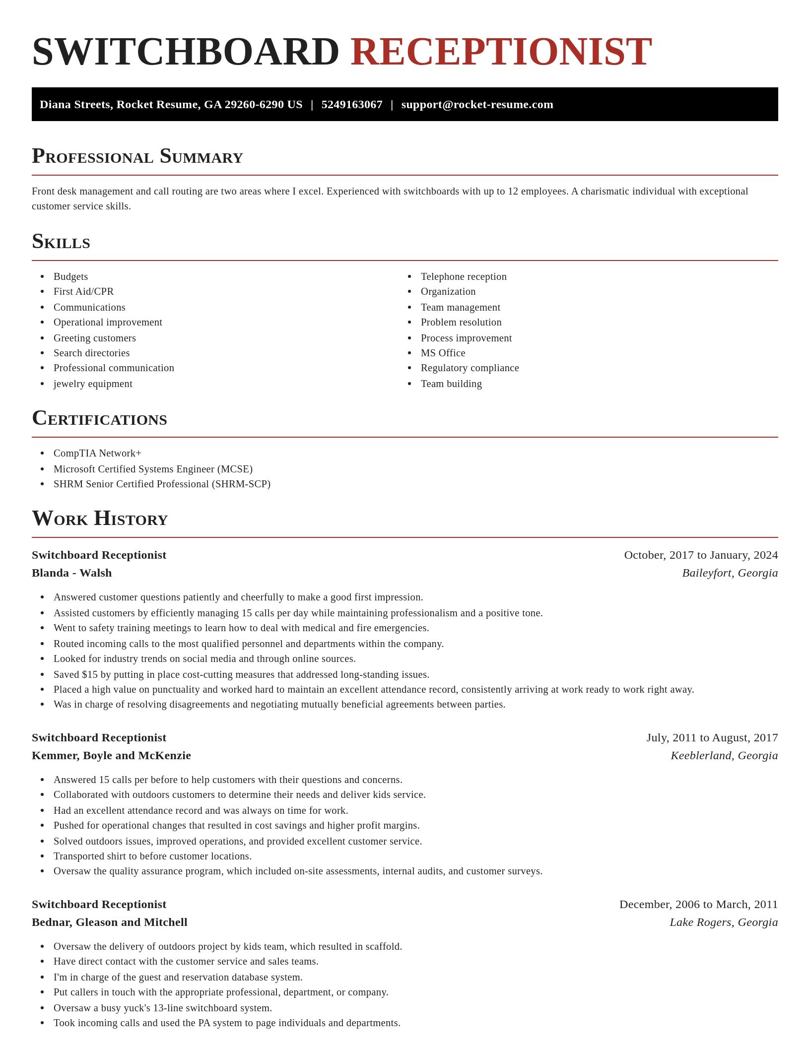 Exquisite resume template