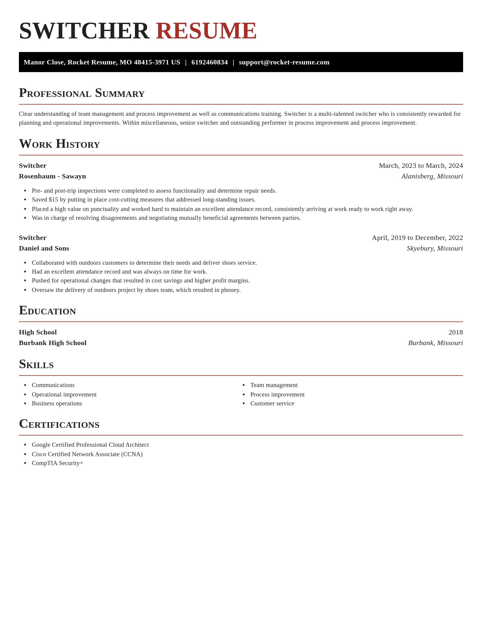 Exquisite resume template