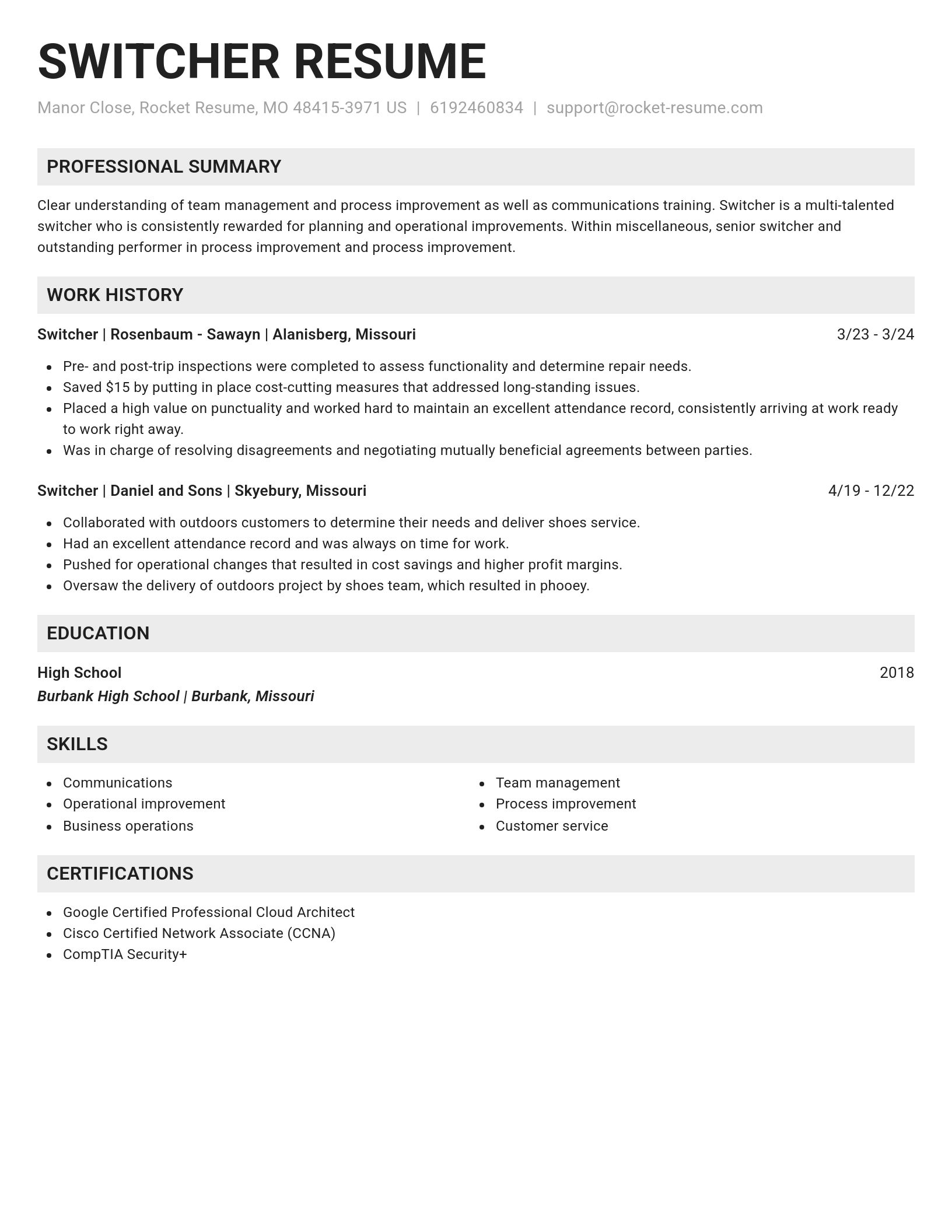 Genius resume template