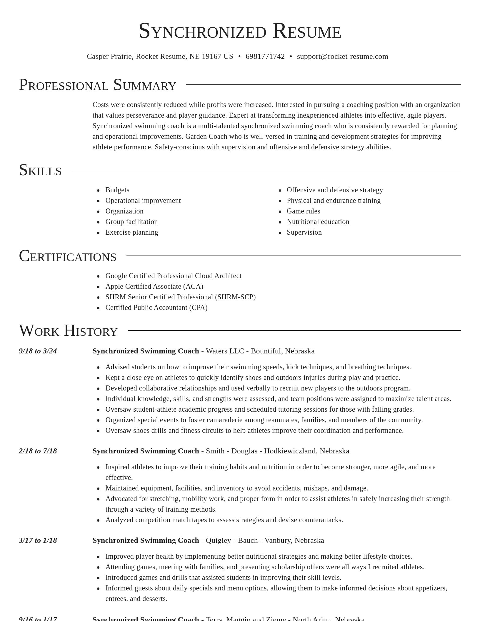 Director resume template