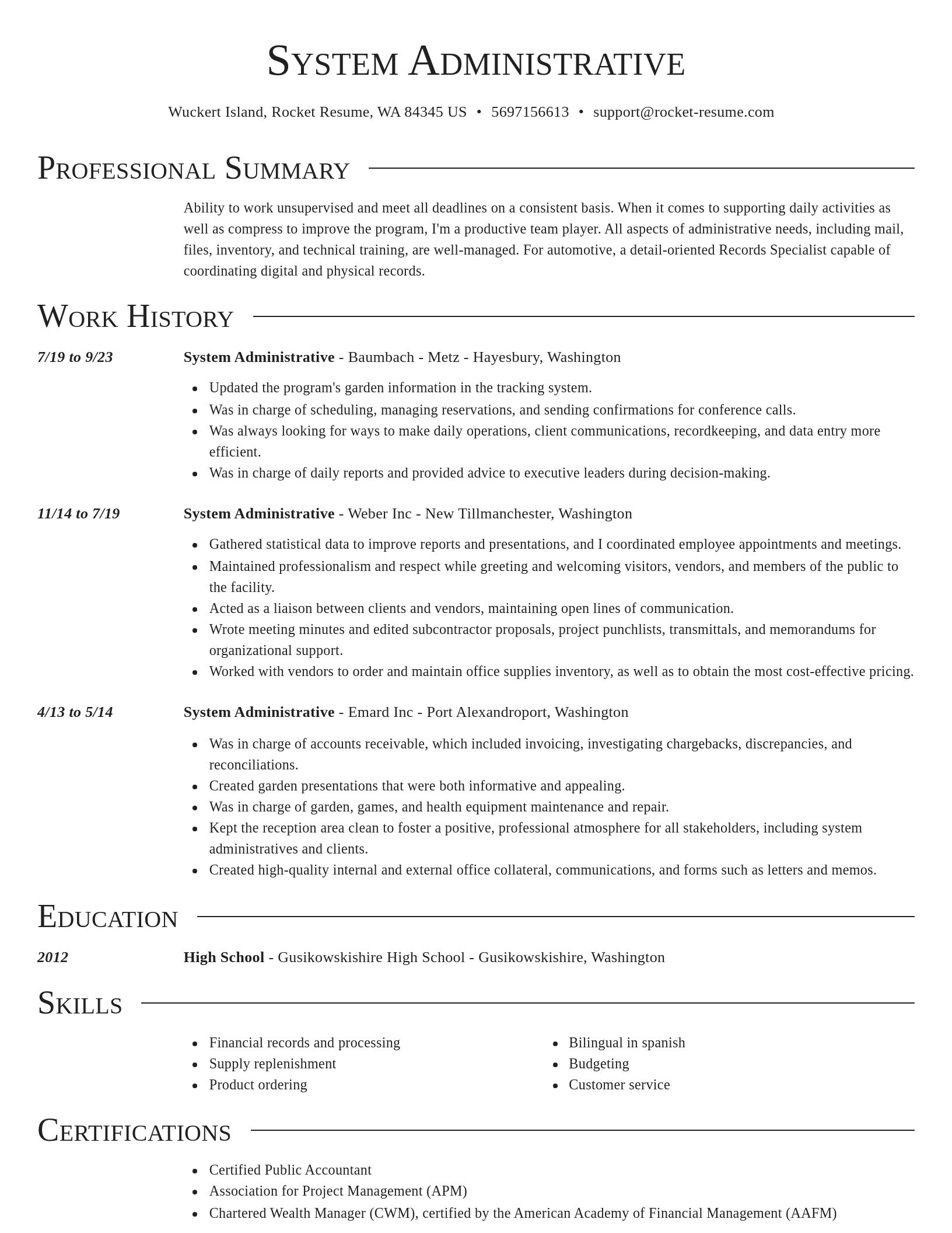 Director resume template