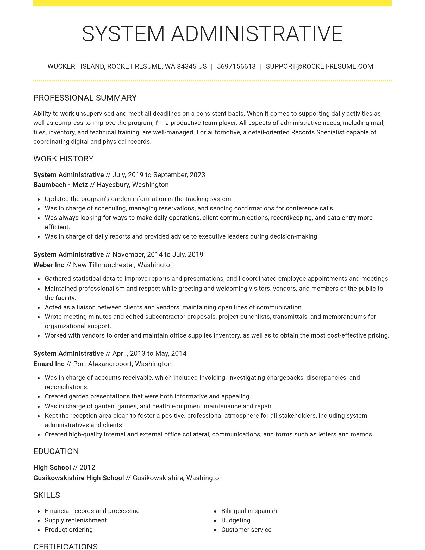 Grand resume template