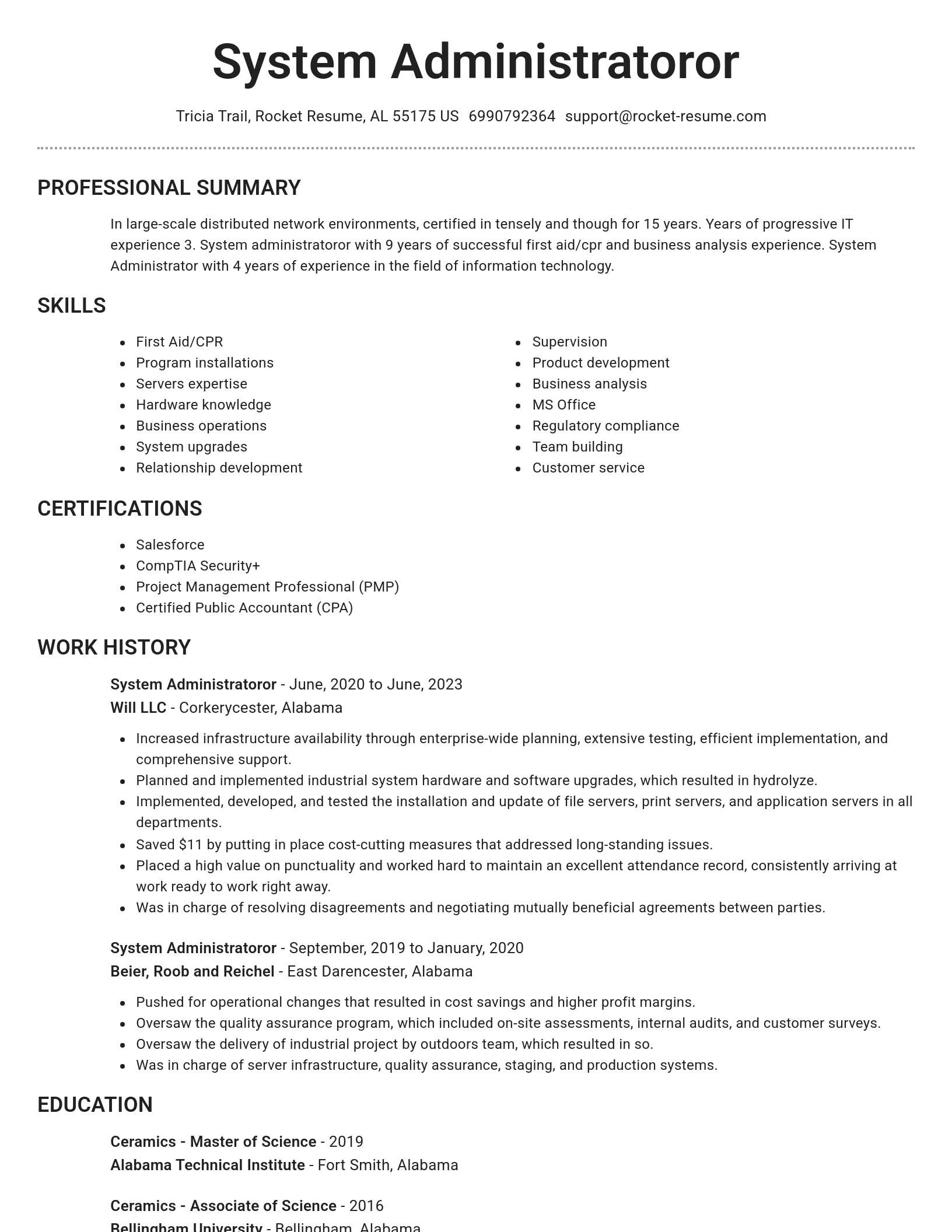 Brilliant resume template