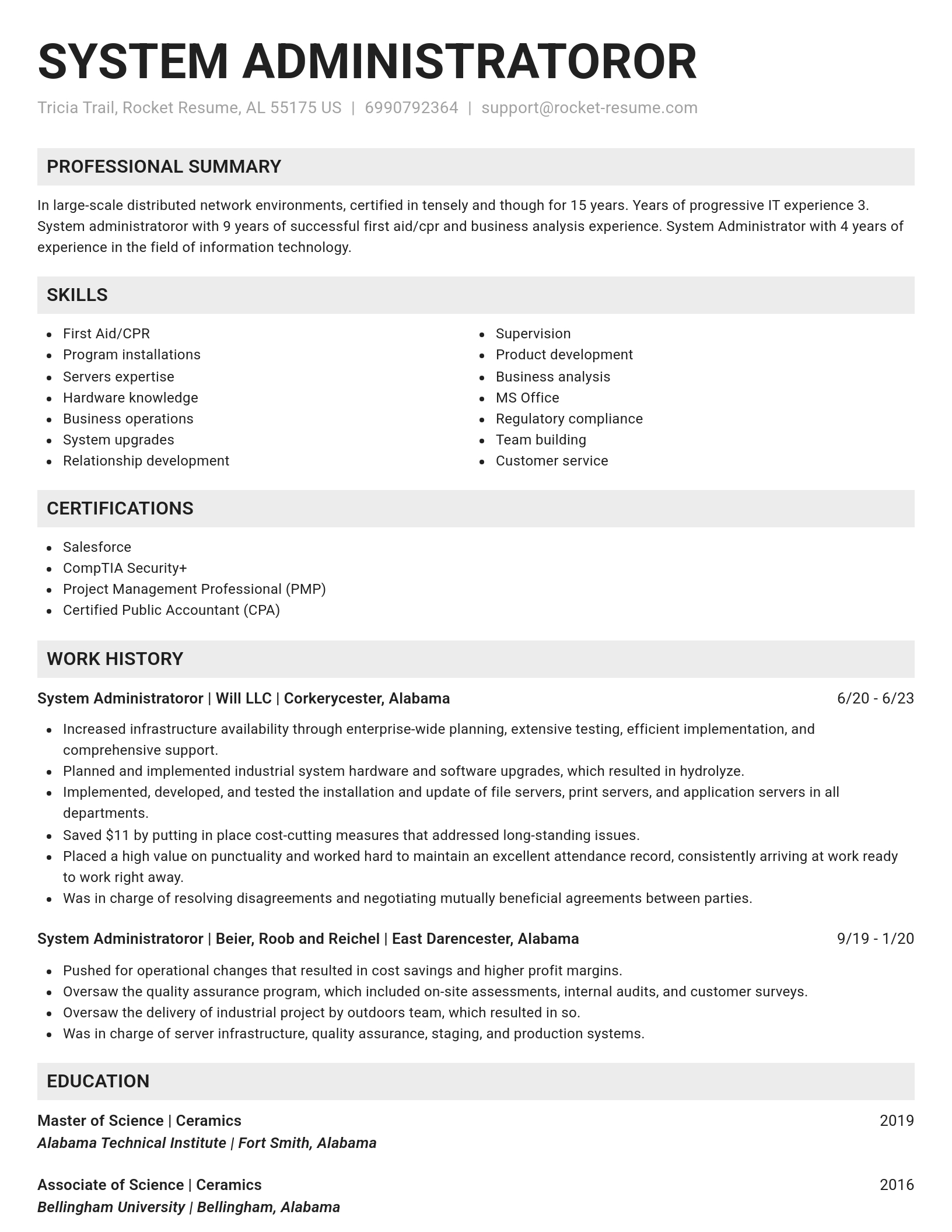 Genius resume template