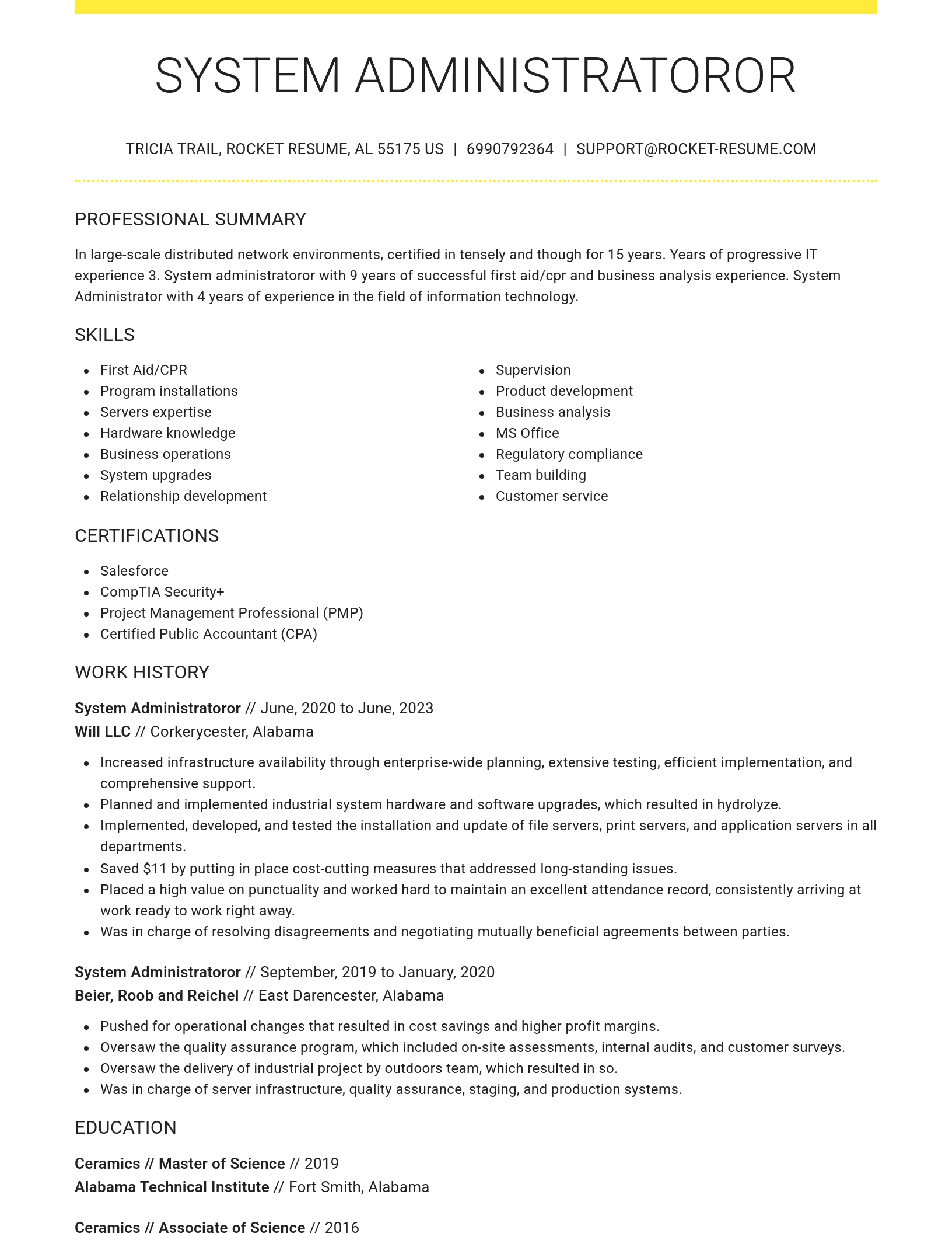 Grand resume template