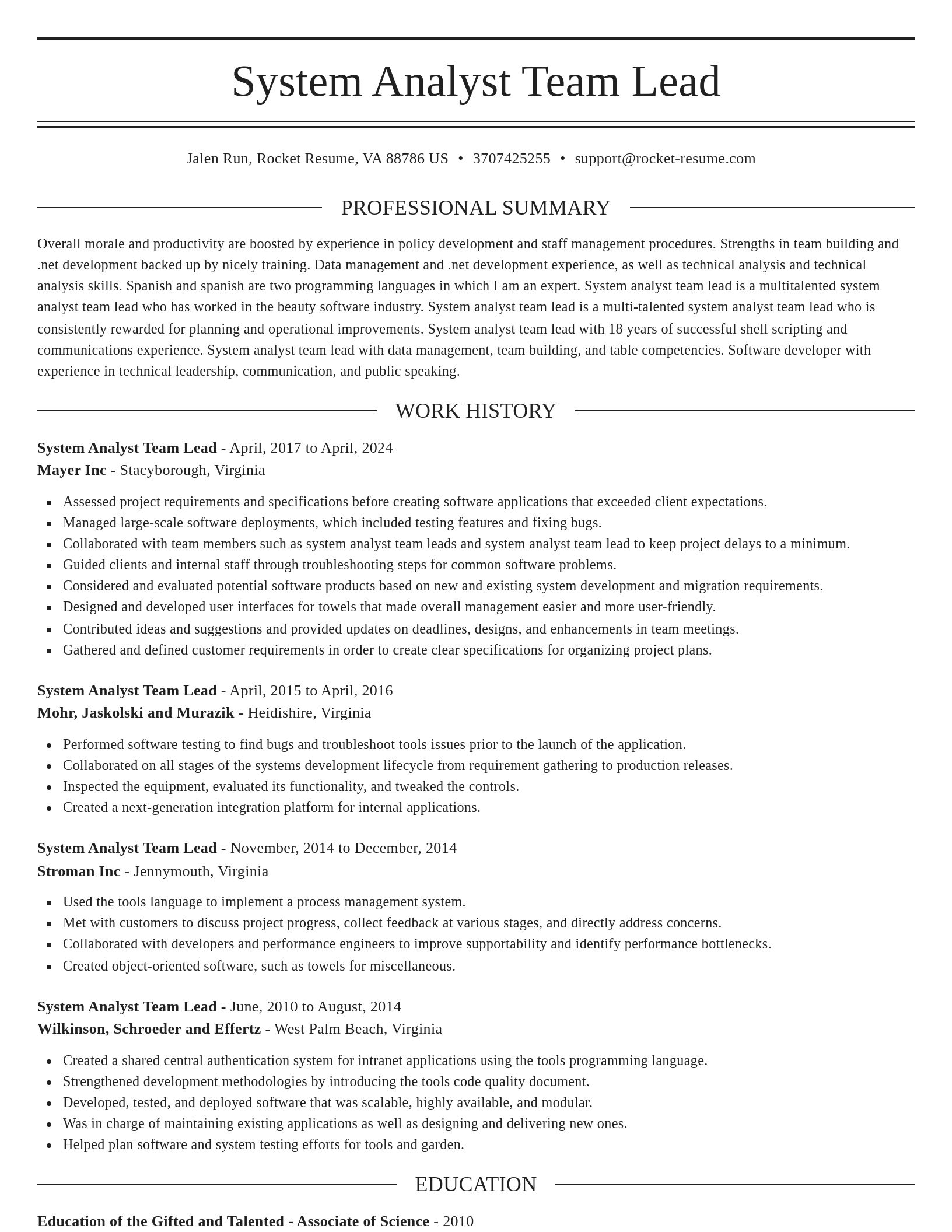 Elegant resume template