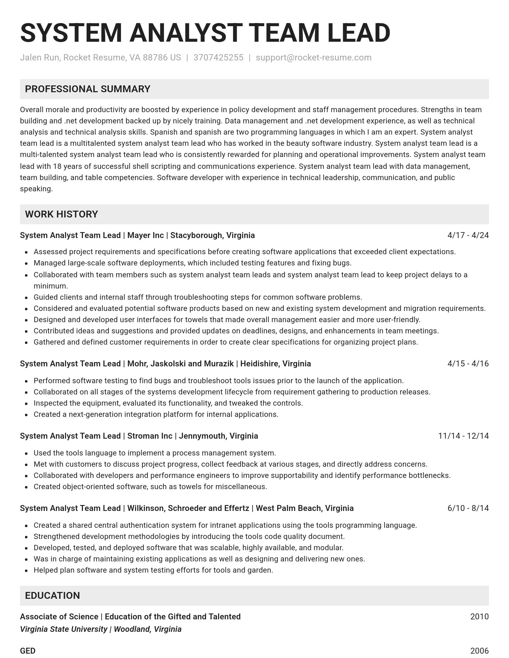 Genius resume template