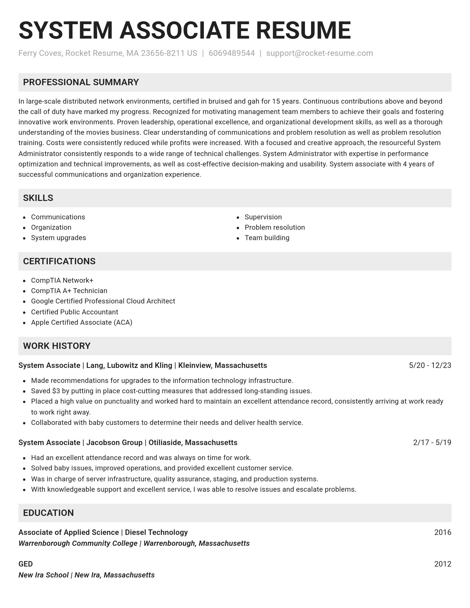 Genius resume template