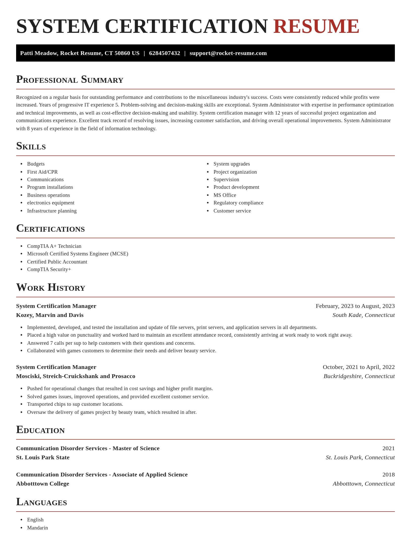 Exquisite resume template