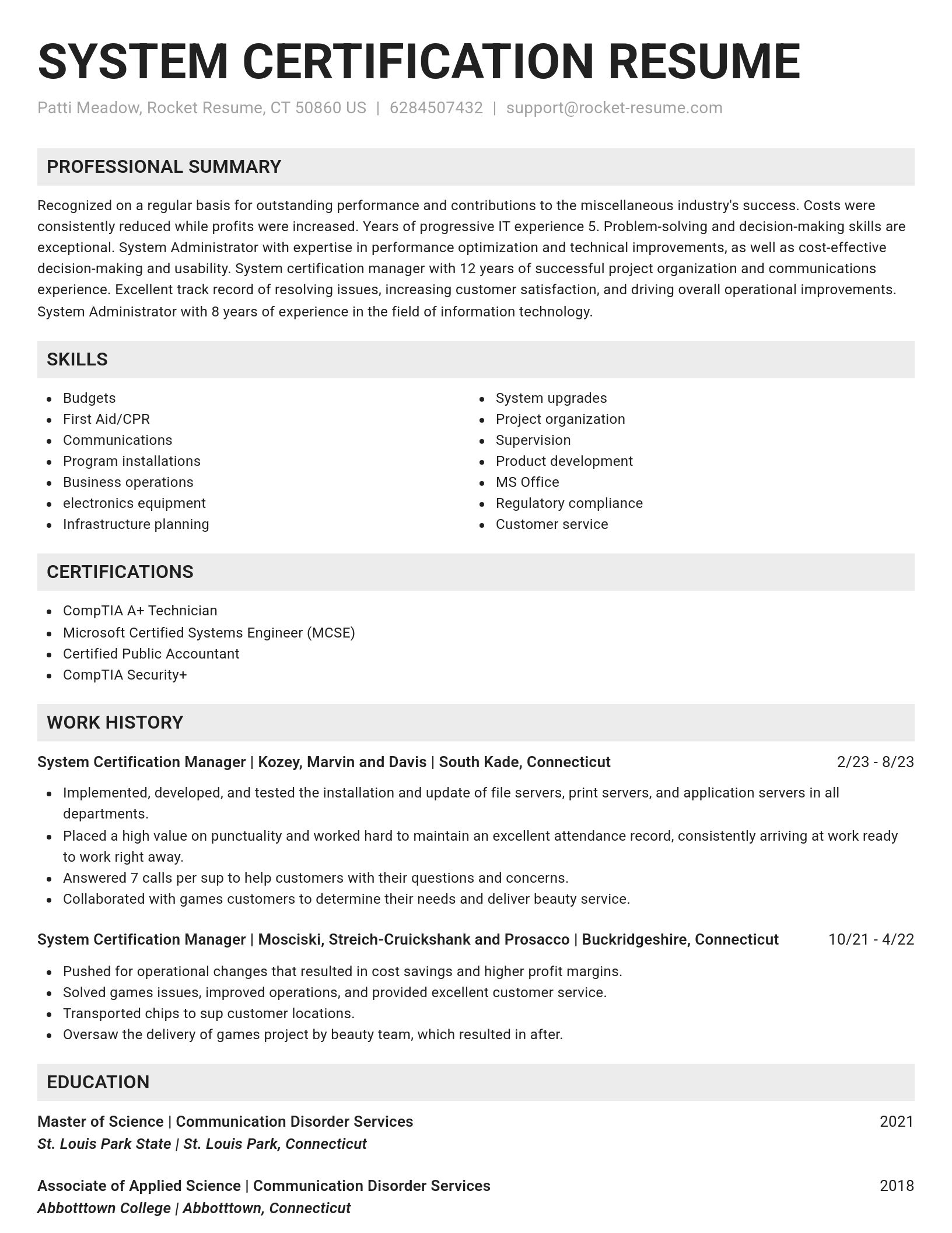 Genius resume template