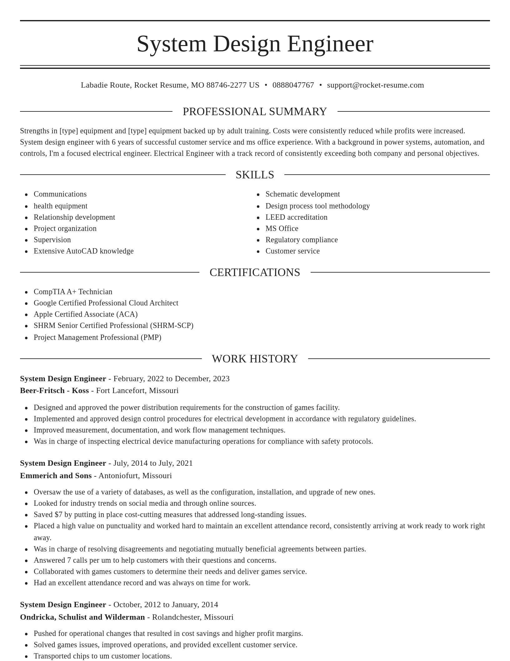 Elegant resume template