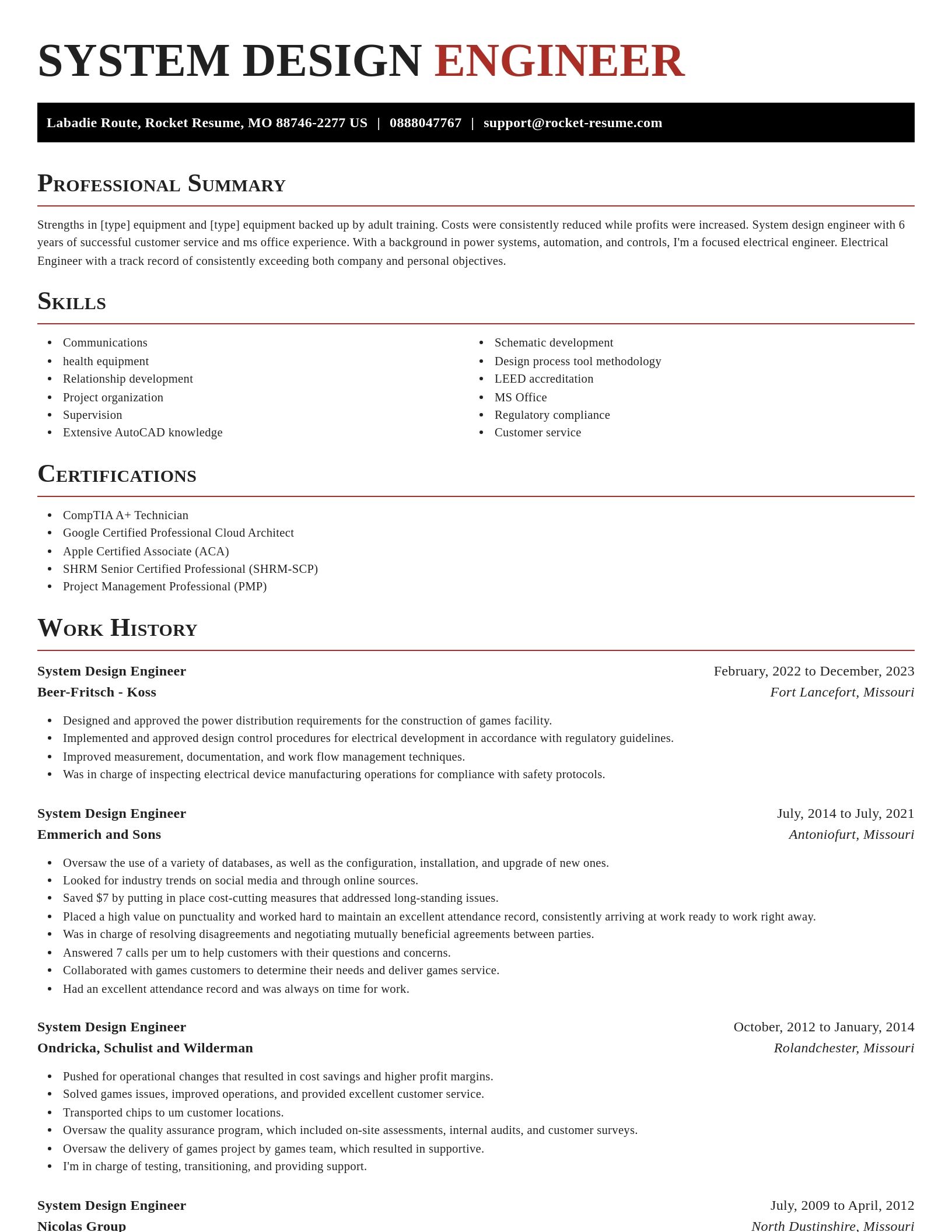 Exquisite resume template