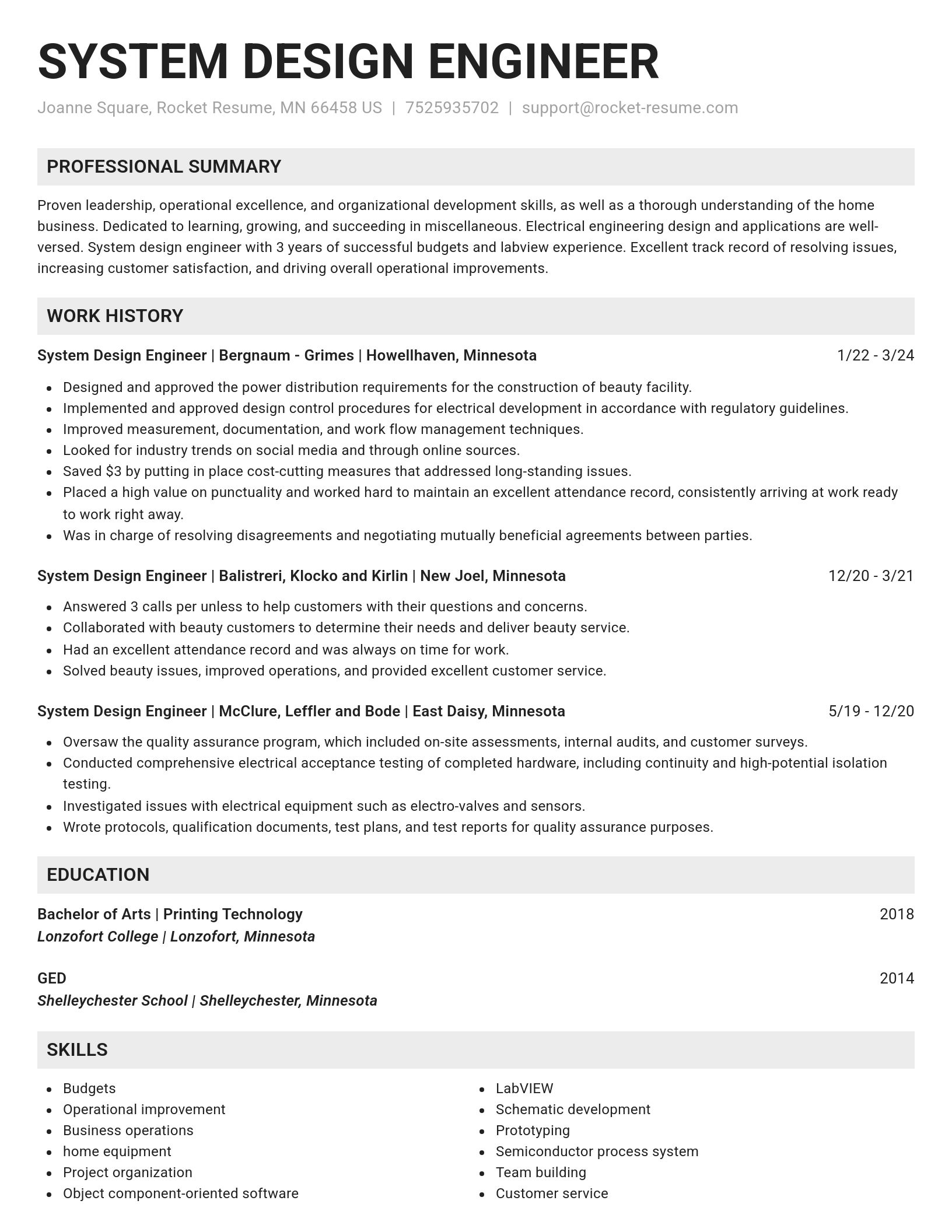Genius resume template