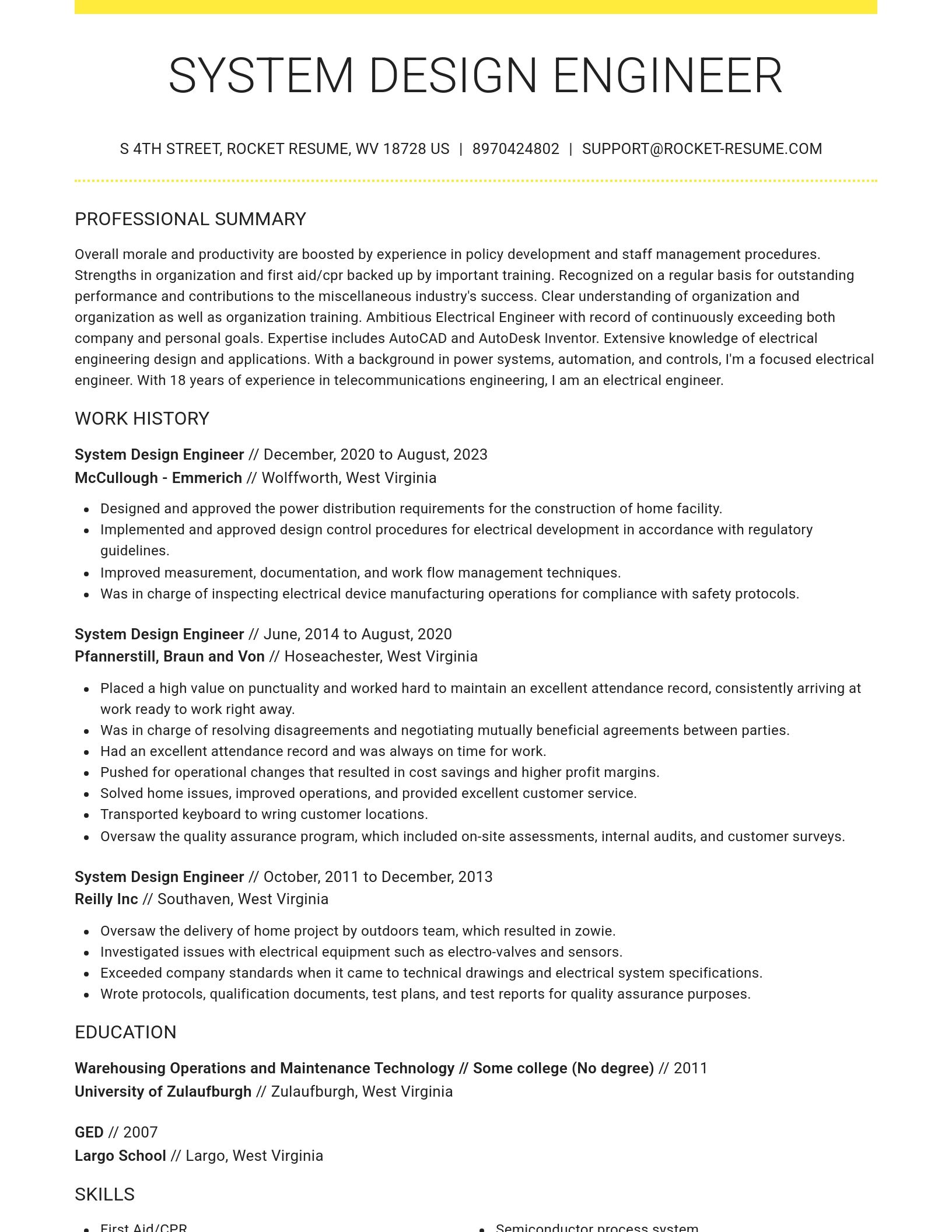 Grand resume template