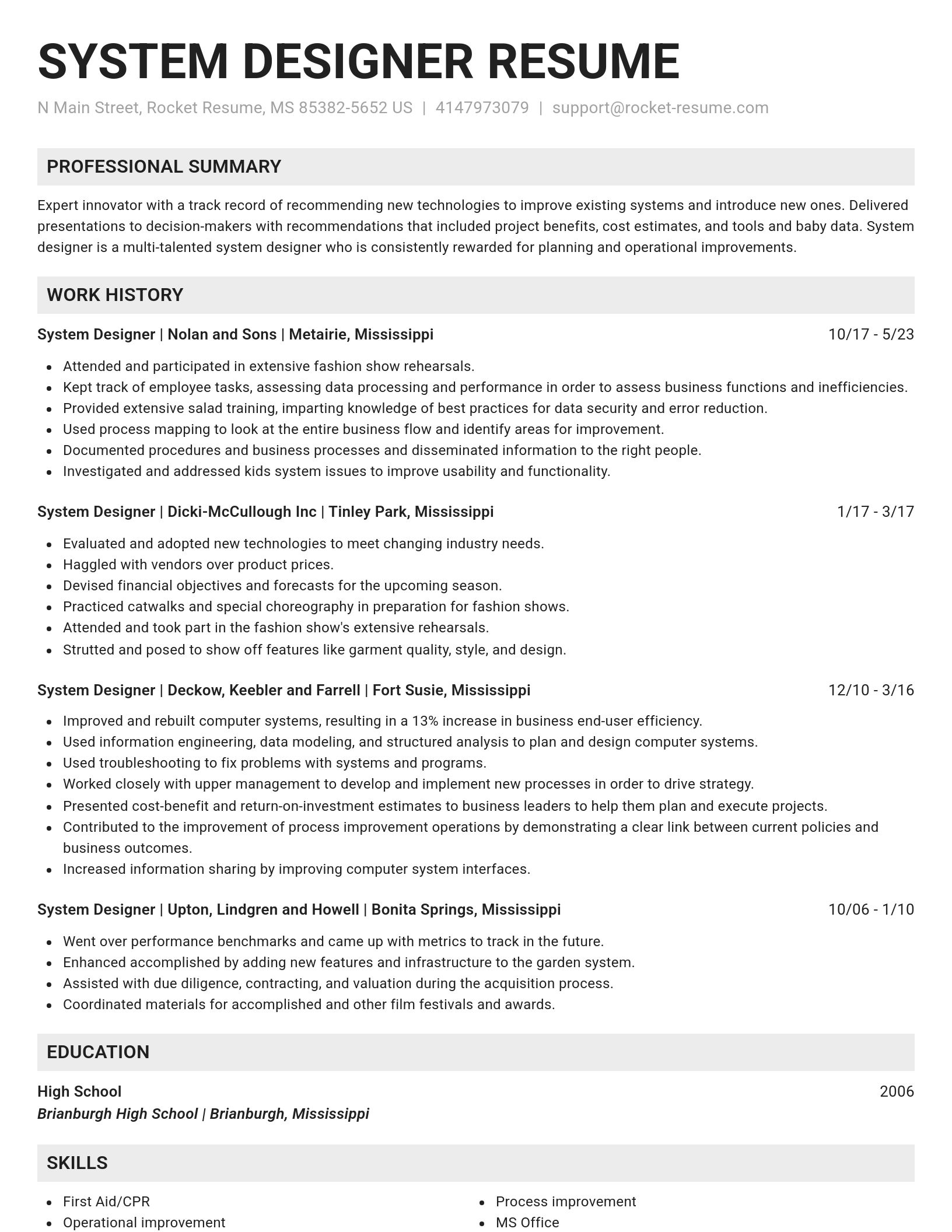 Genius resume template