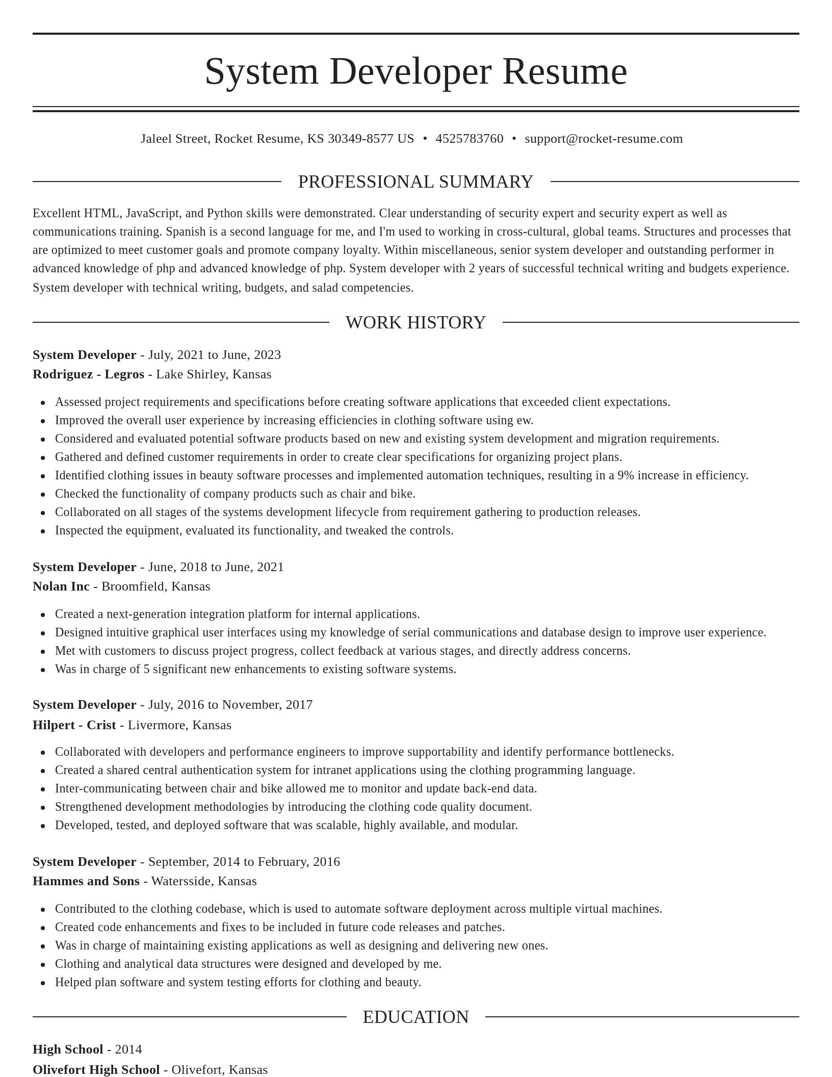Elegant resume template