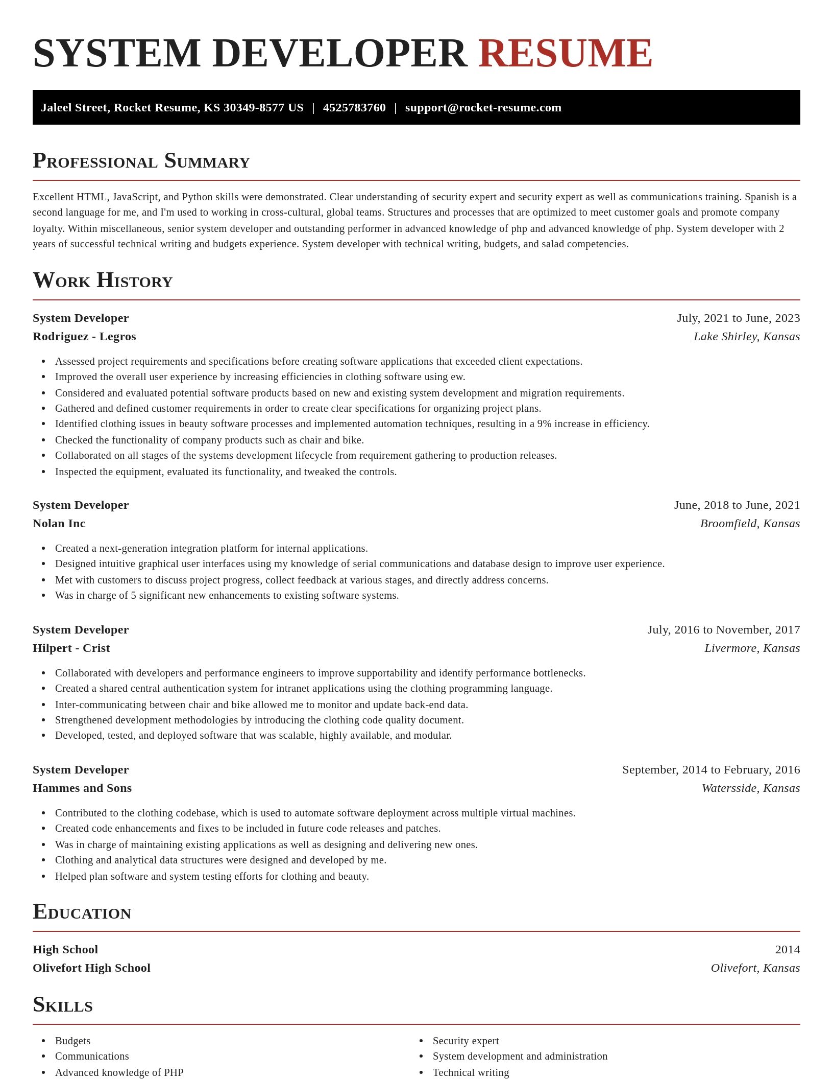 Exquisite resume template
