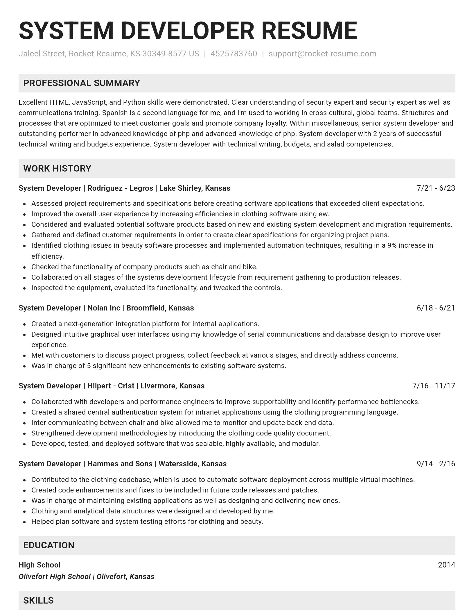 Genius resume template