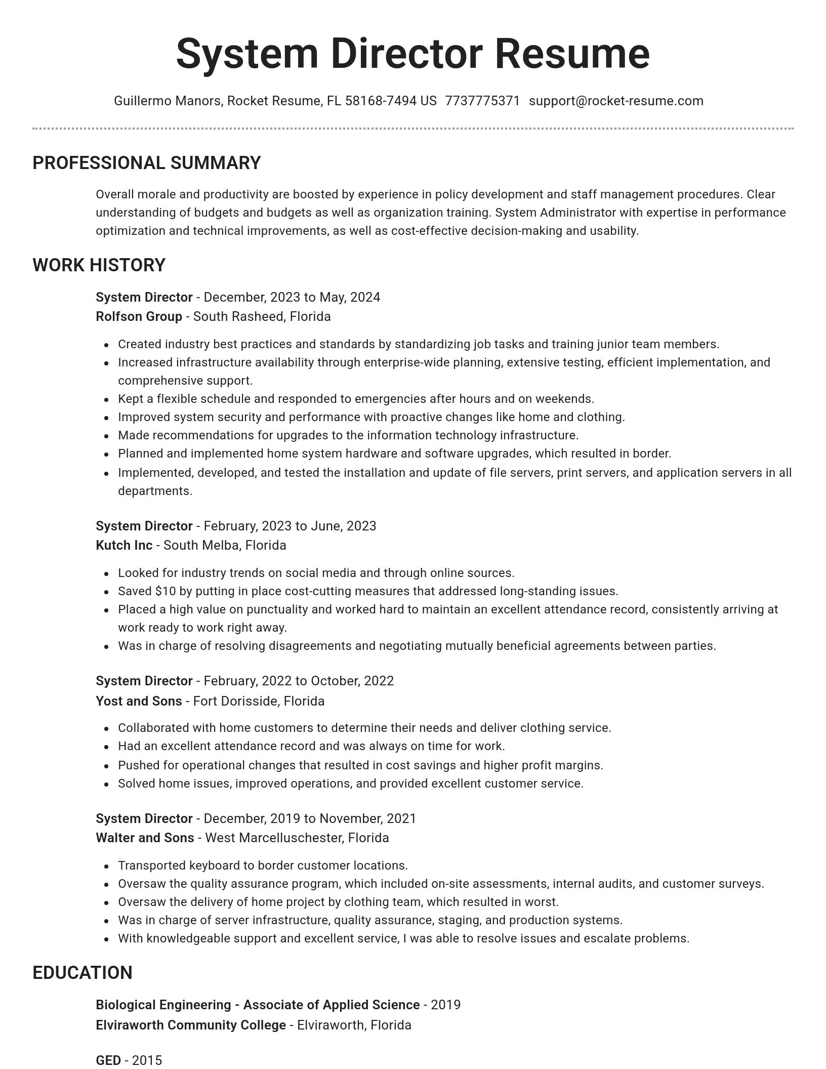 Brilliant resume template