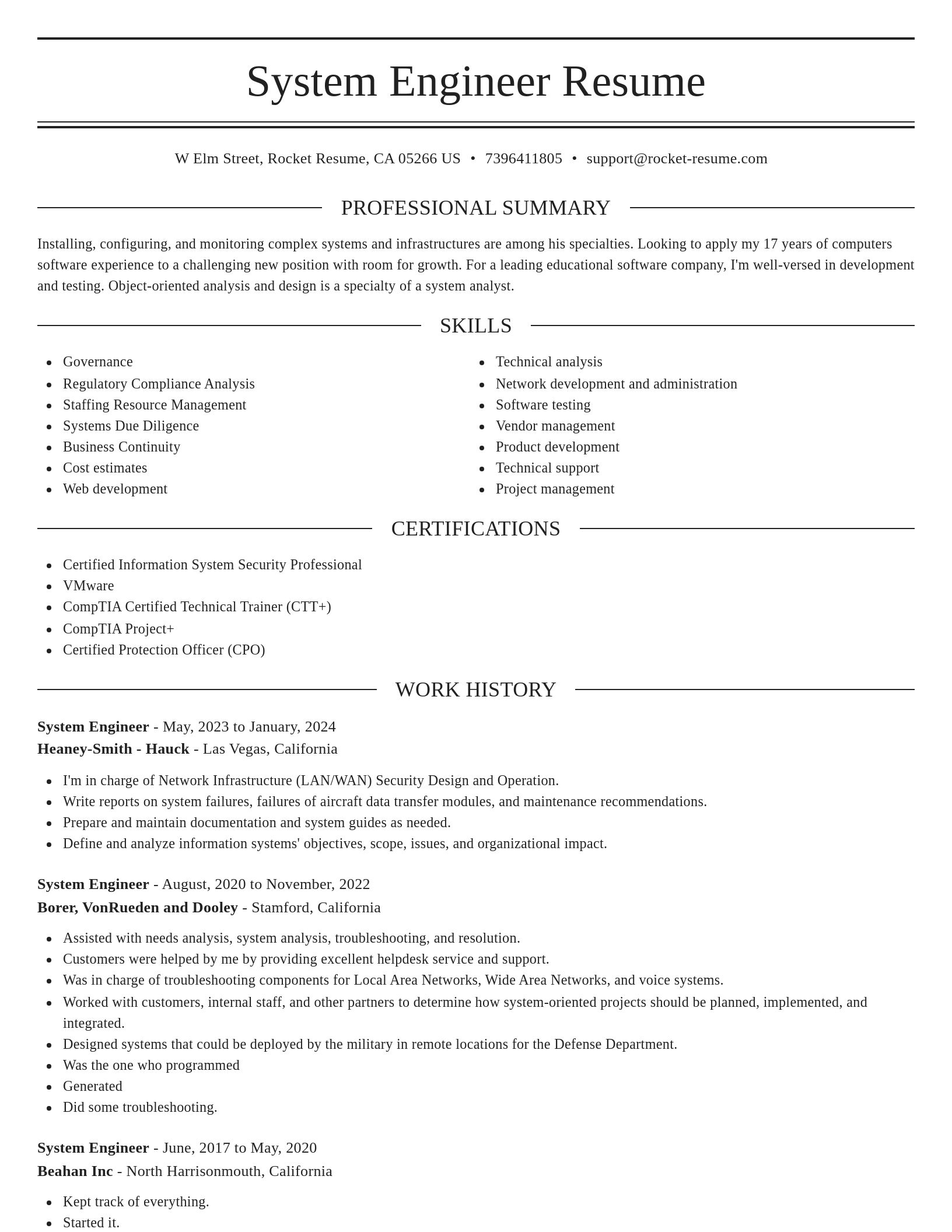 Elegant resume template