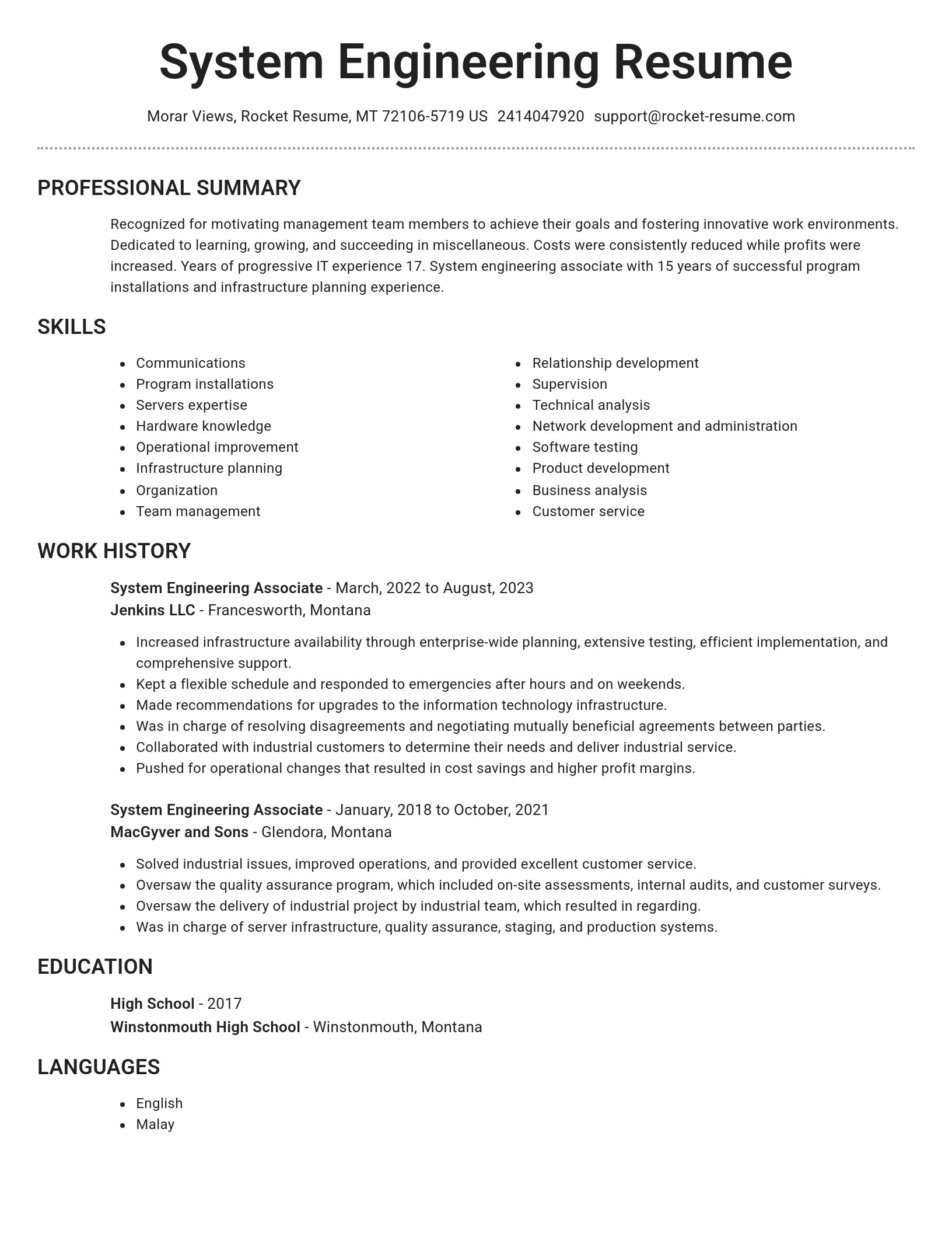 Brilliant resume template