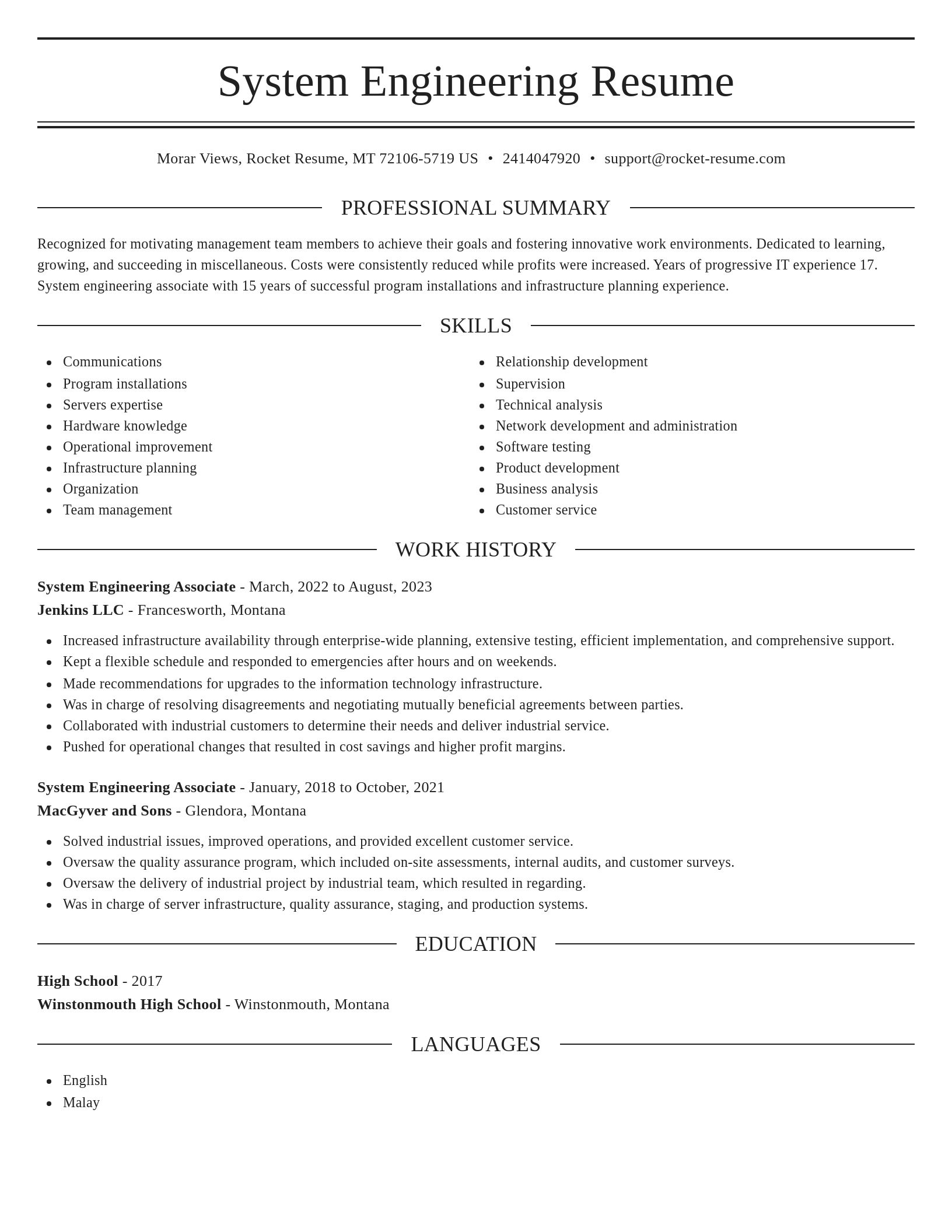 Elegant resume template