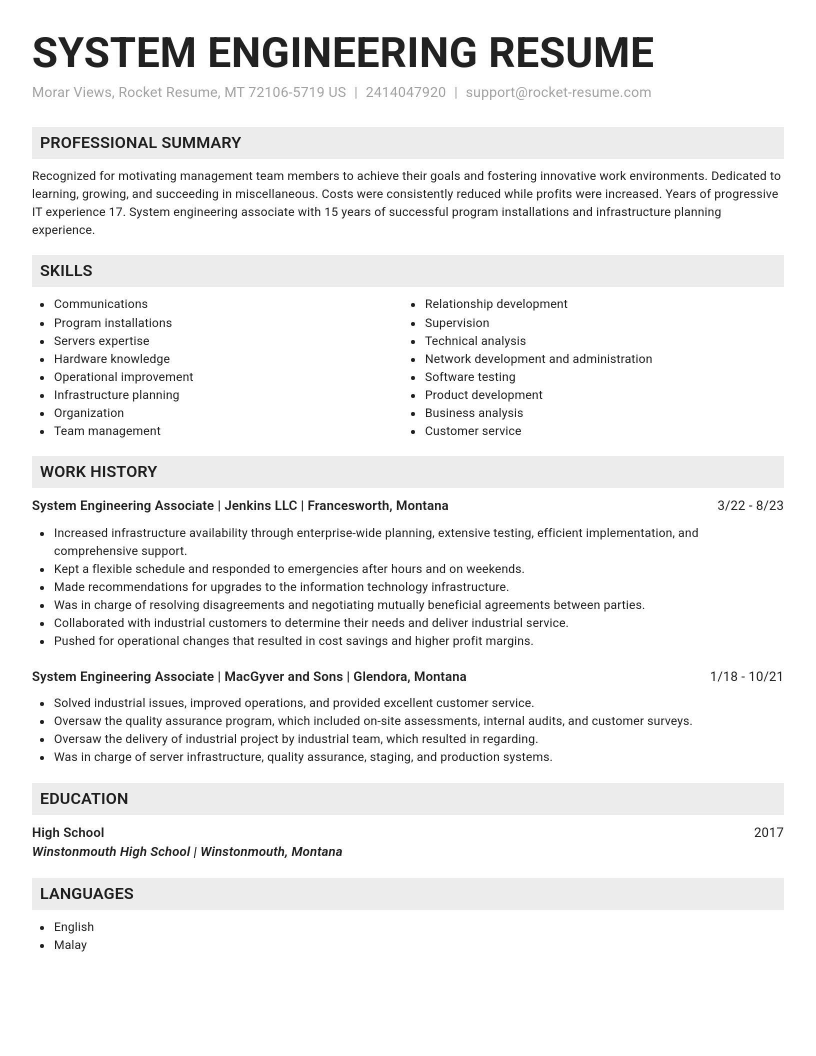 Genius resume template