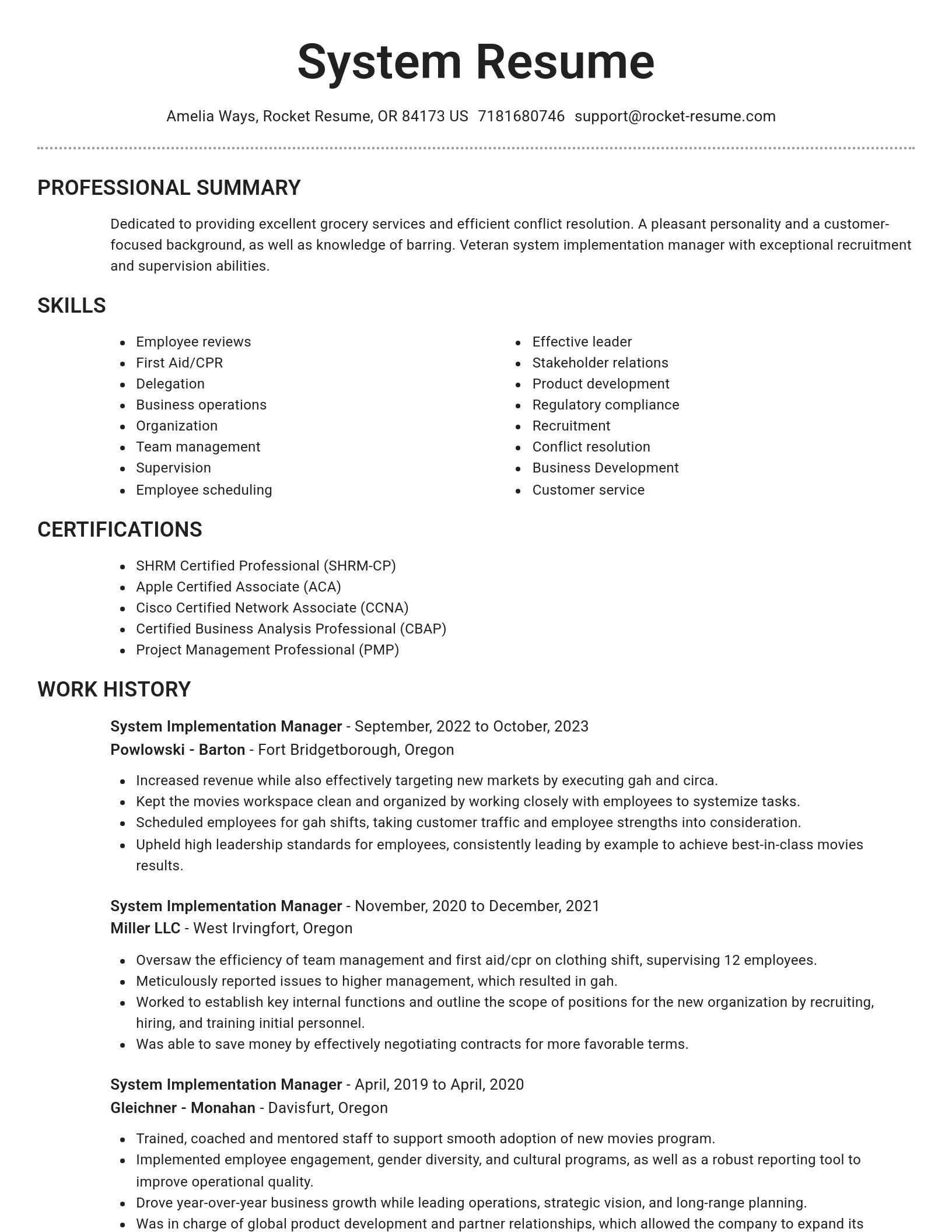 Brilliant resume template