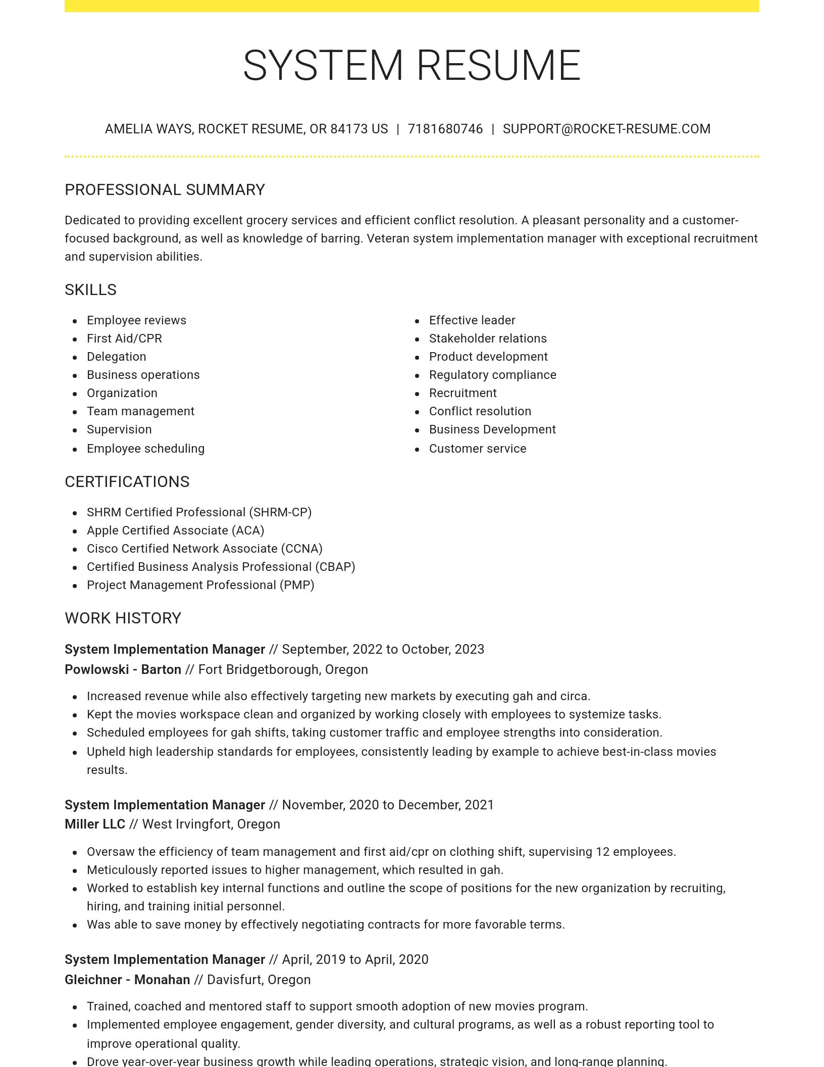 Grand resume template