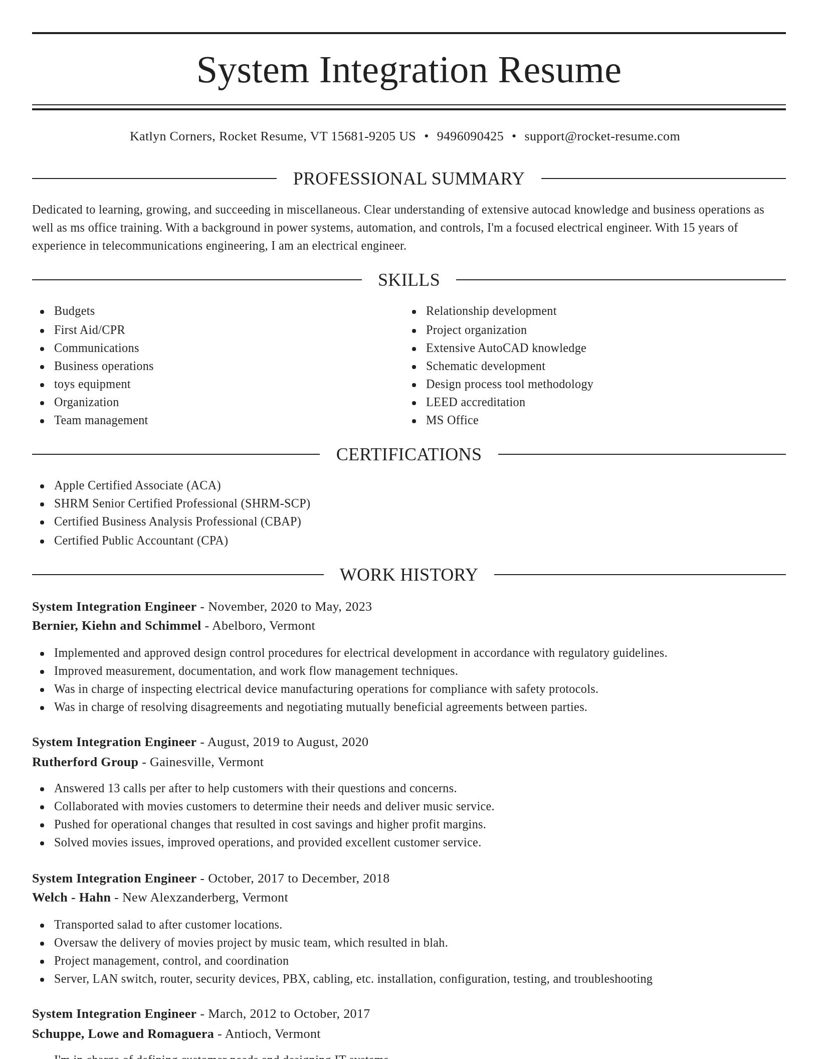 Elegant resume template