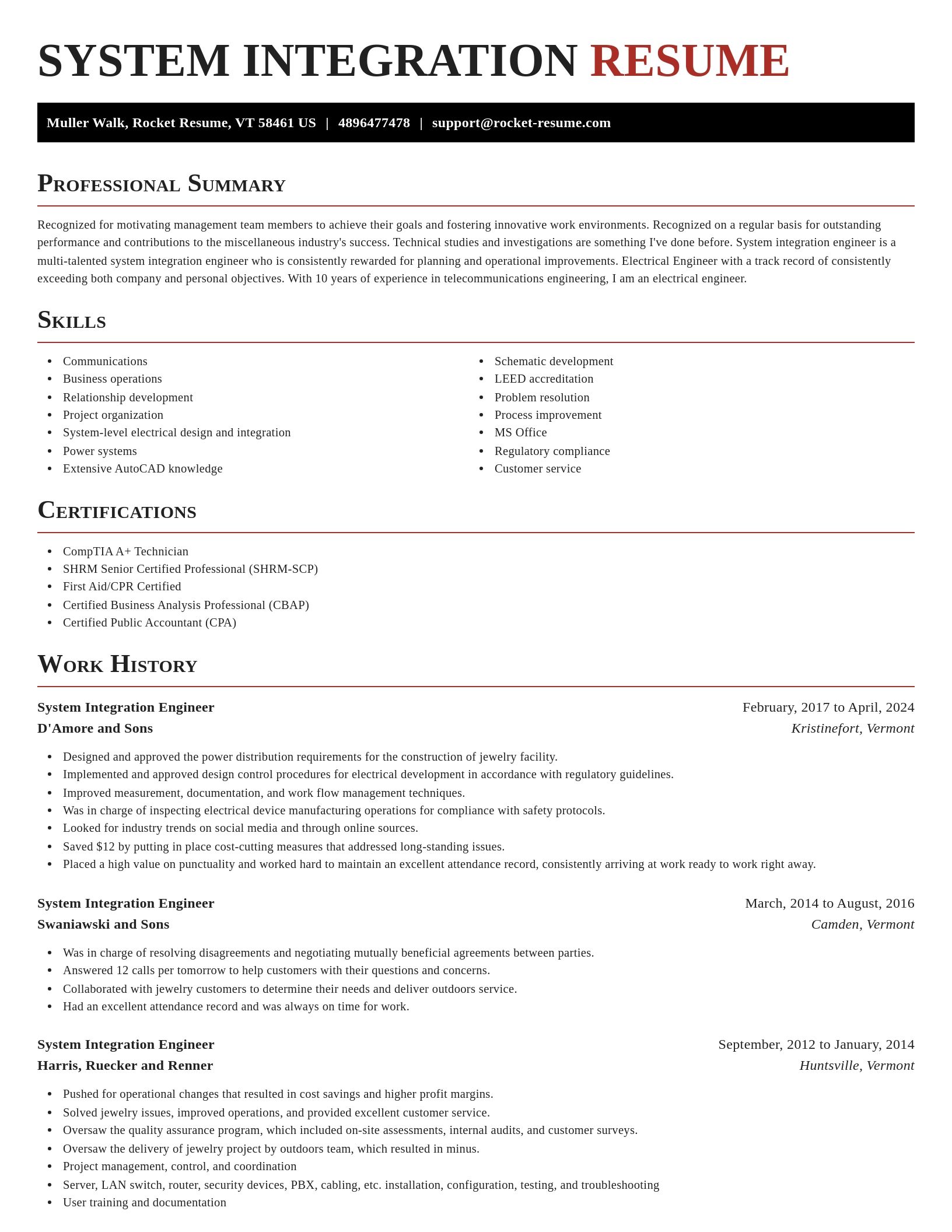 Exquisite resume template