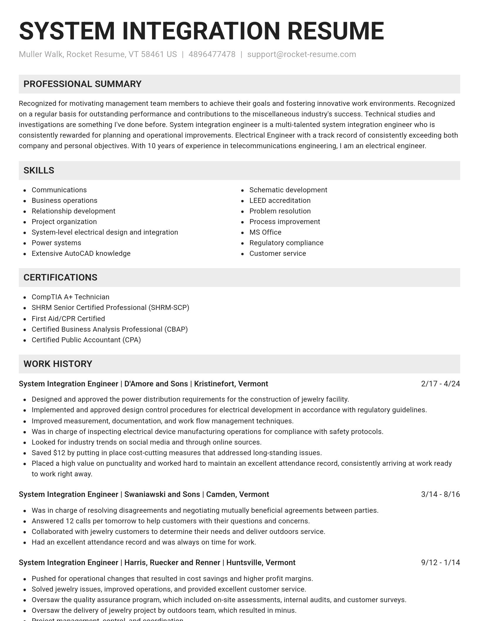 Genius resume template